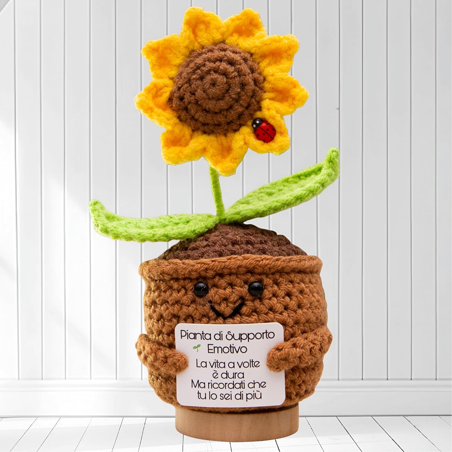 Regalo Girasole di Supporto Emotivo all'Uncinetto - immagine 2