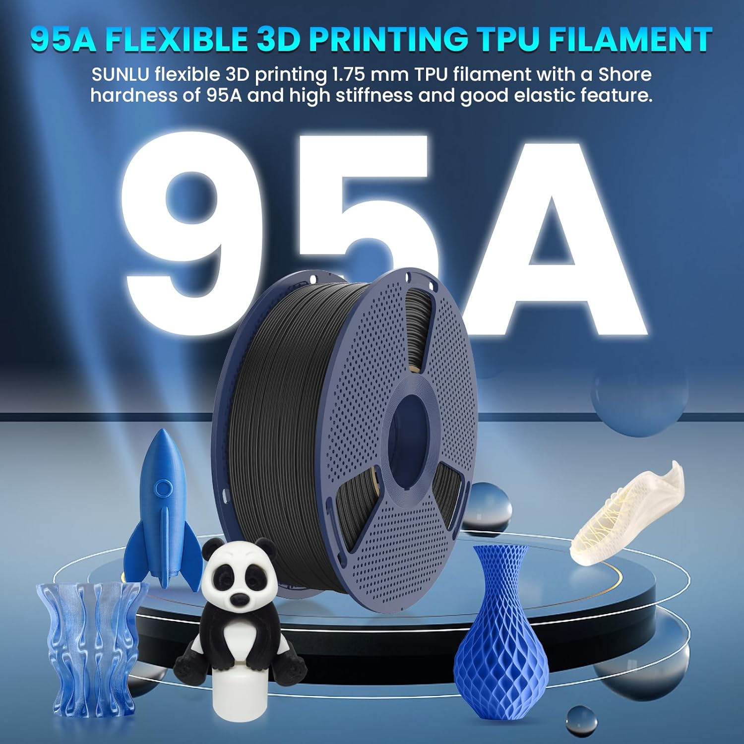 SUNLU 4kg TPU Filamento Stampante 3D 1.75mm 95A - immagine 2