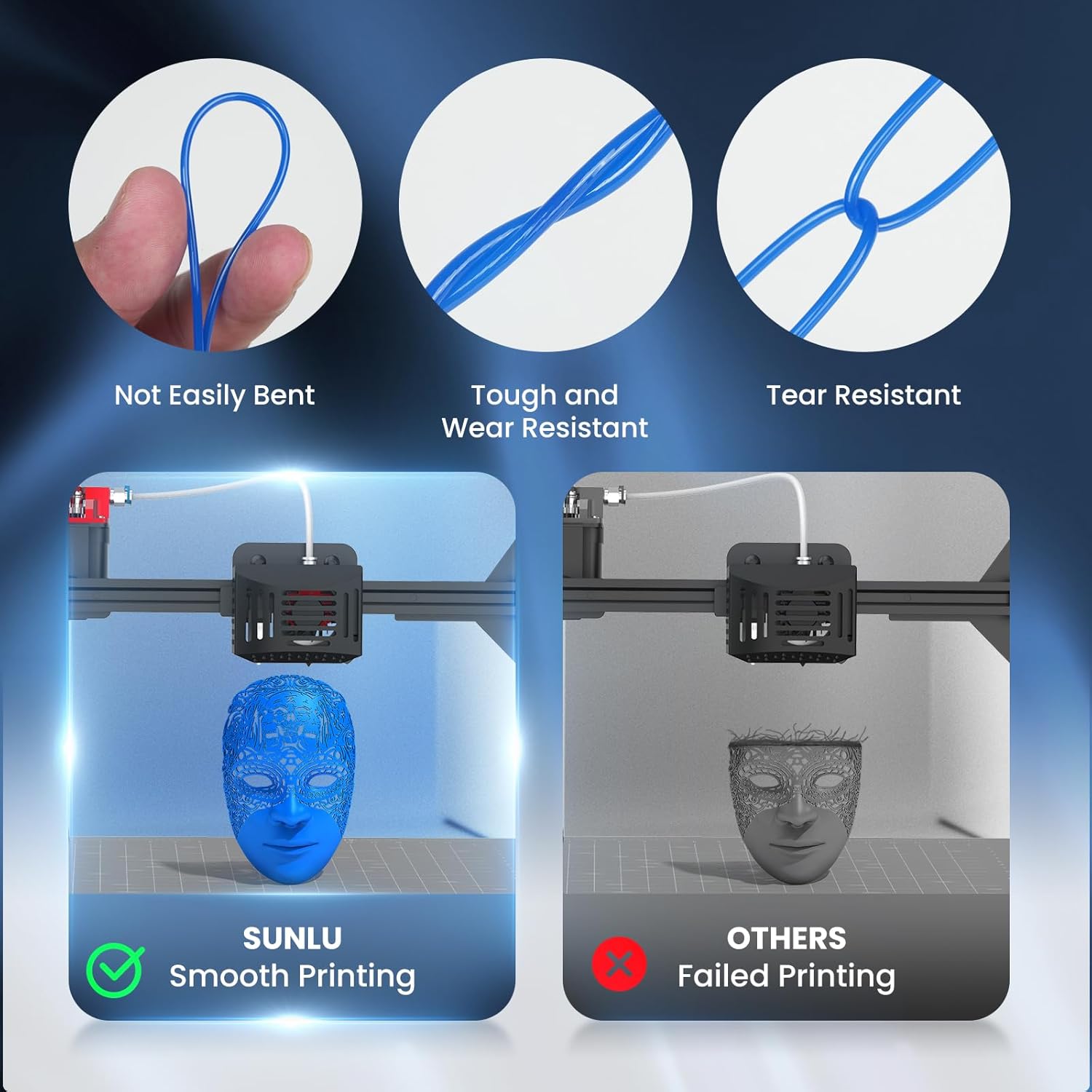 SUNLU 4kg TPU Filamento Stampante 3D 1.75mm 95A - immagine 3