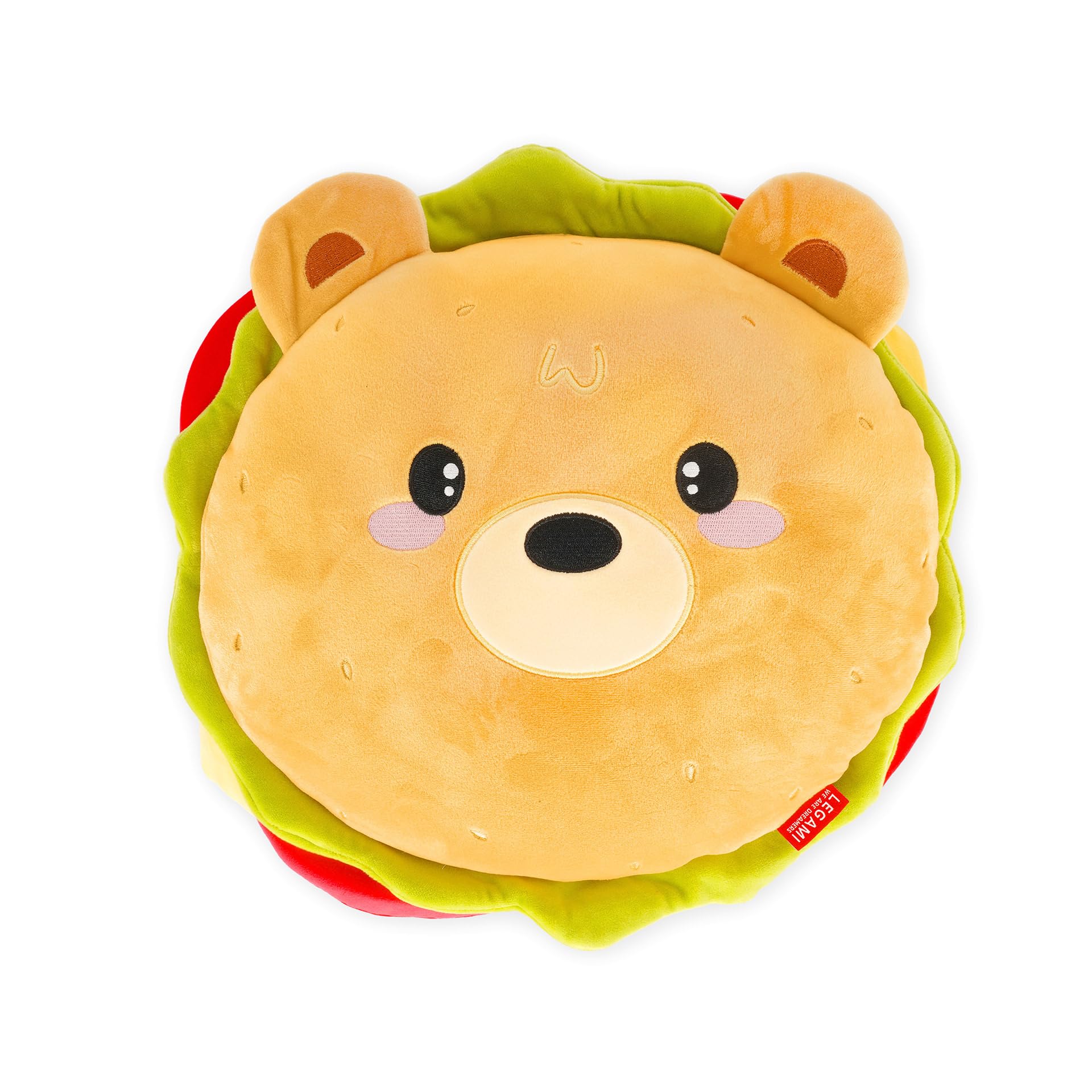 Legami - Cuscino Super Soft! Tema Burger, Super Soffice, Idea Regalo, L 37 x H 36 x W 16 cm