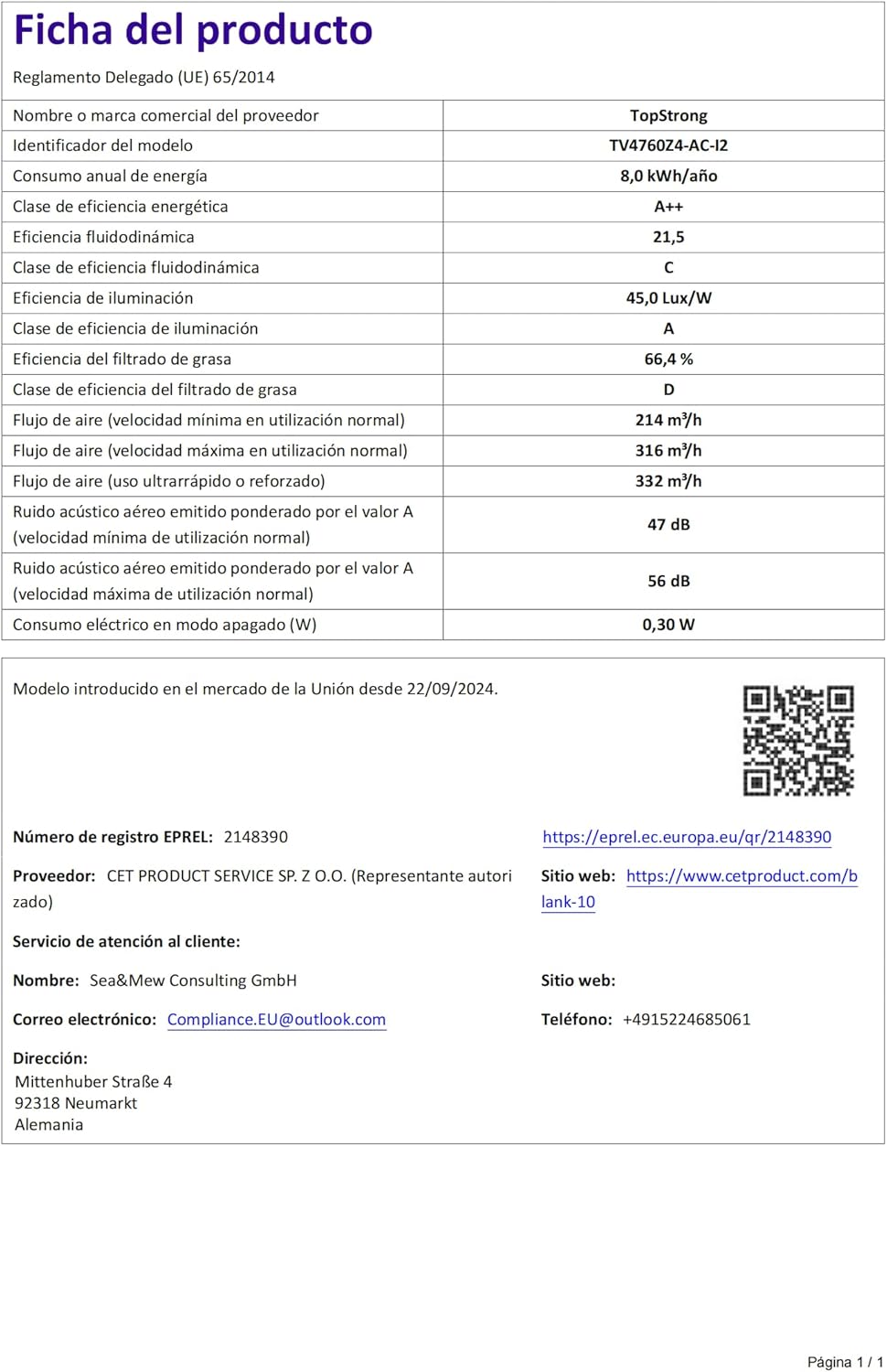 Cappa Aspirante Topstrong Inclinata 60cm Classe A++ - immagine 11