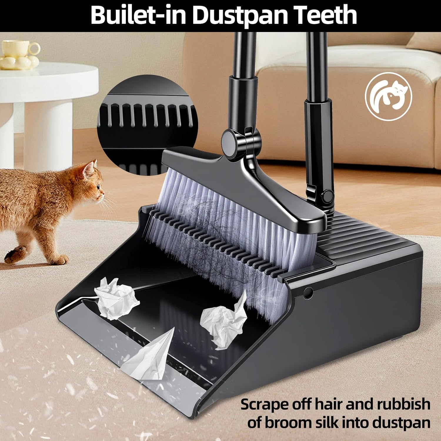 Set Scopa e Paletta a Manico Lungo - Verticale - immagine 3