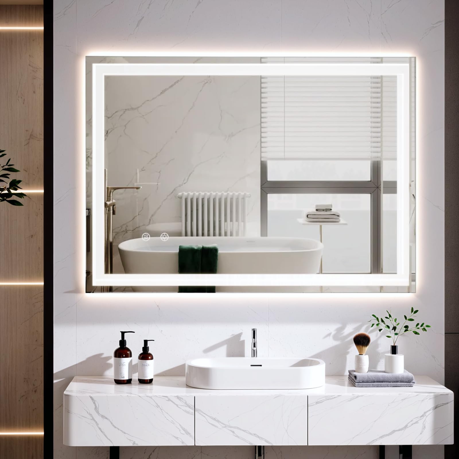 Clevich Specchio Bagno con Luce LED 60x80 cm