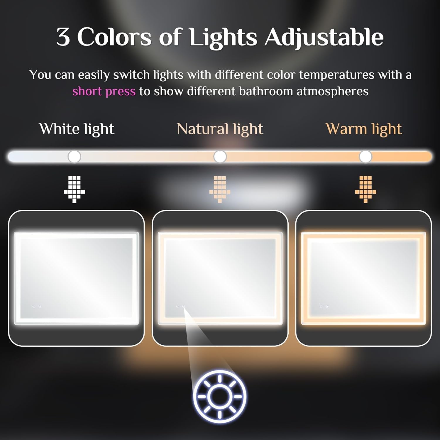 Clevich Specchio Bagno con Luce LED 60x80 cm - immagine 3