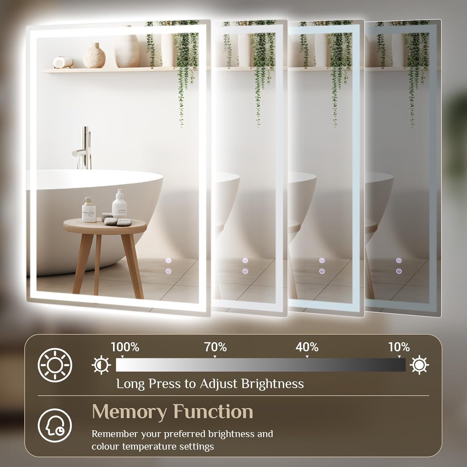 Clevich Specchio Bagno con Luce LED 60x80 cm - immagine 4