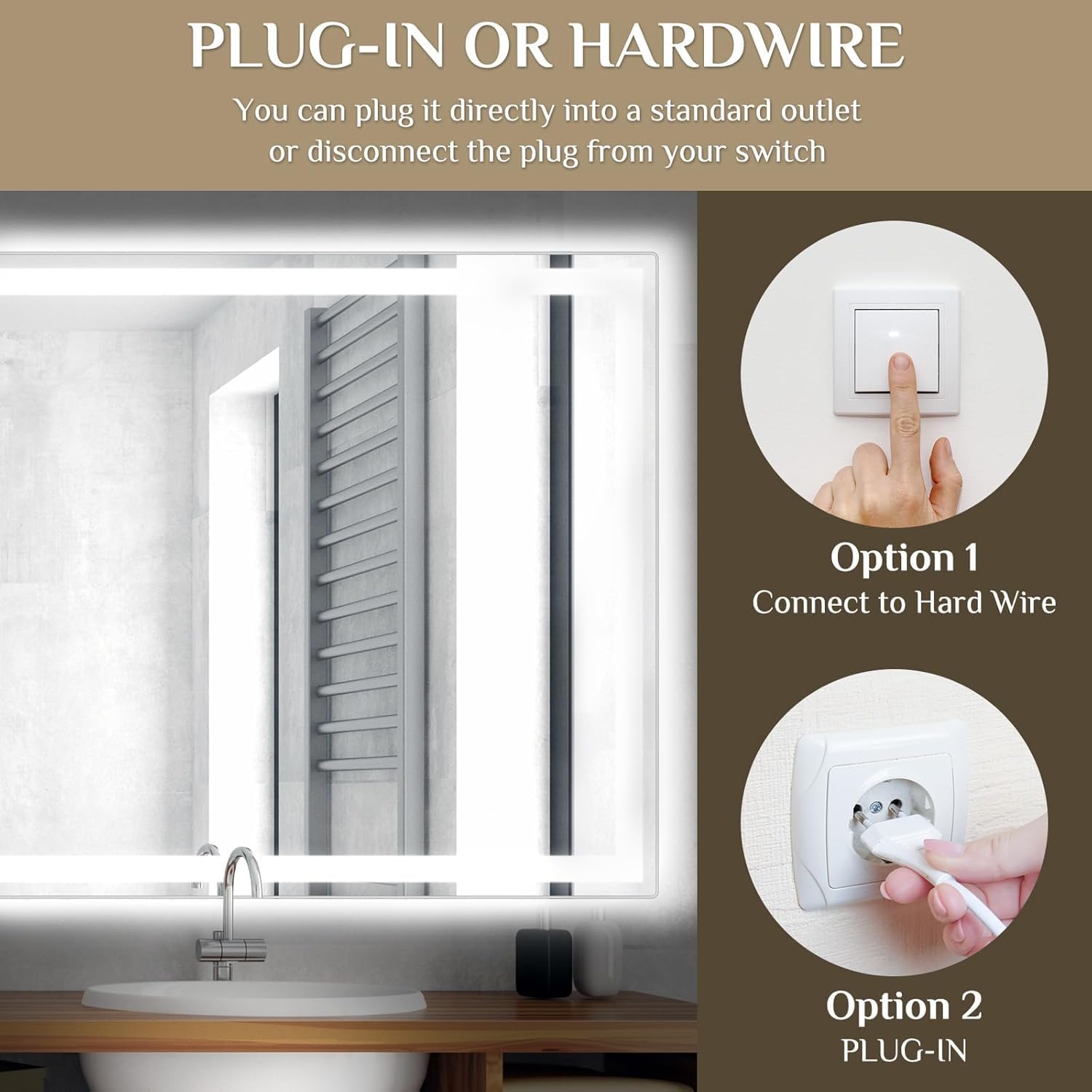 Clevich Specchio Bagno con Luce LED 60x80 cm - immagine 8