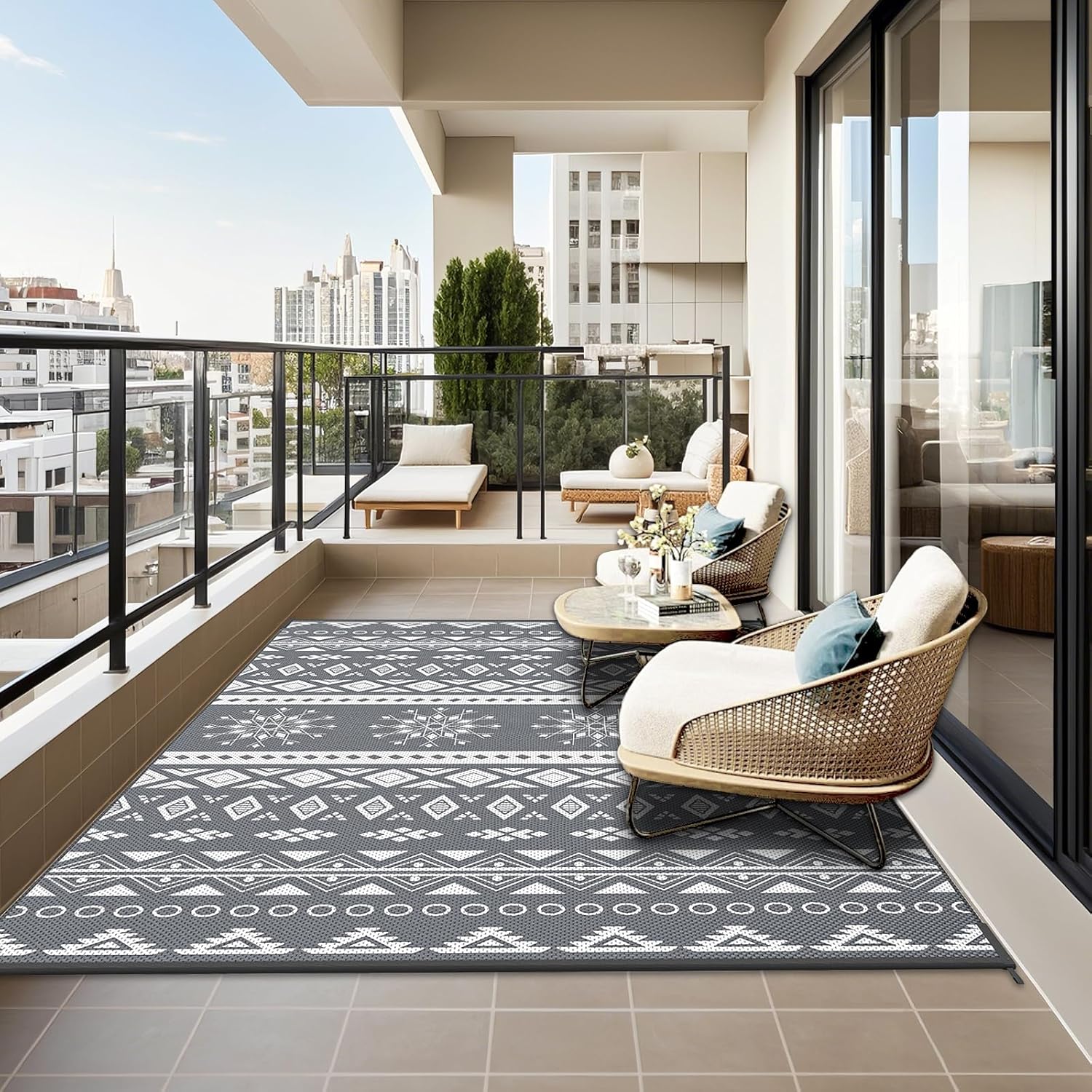 Mokani Tappeto da Esterno Reversibile 180x270cm - immagine 2