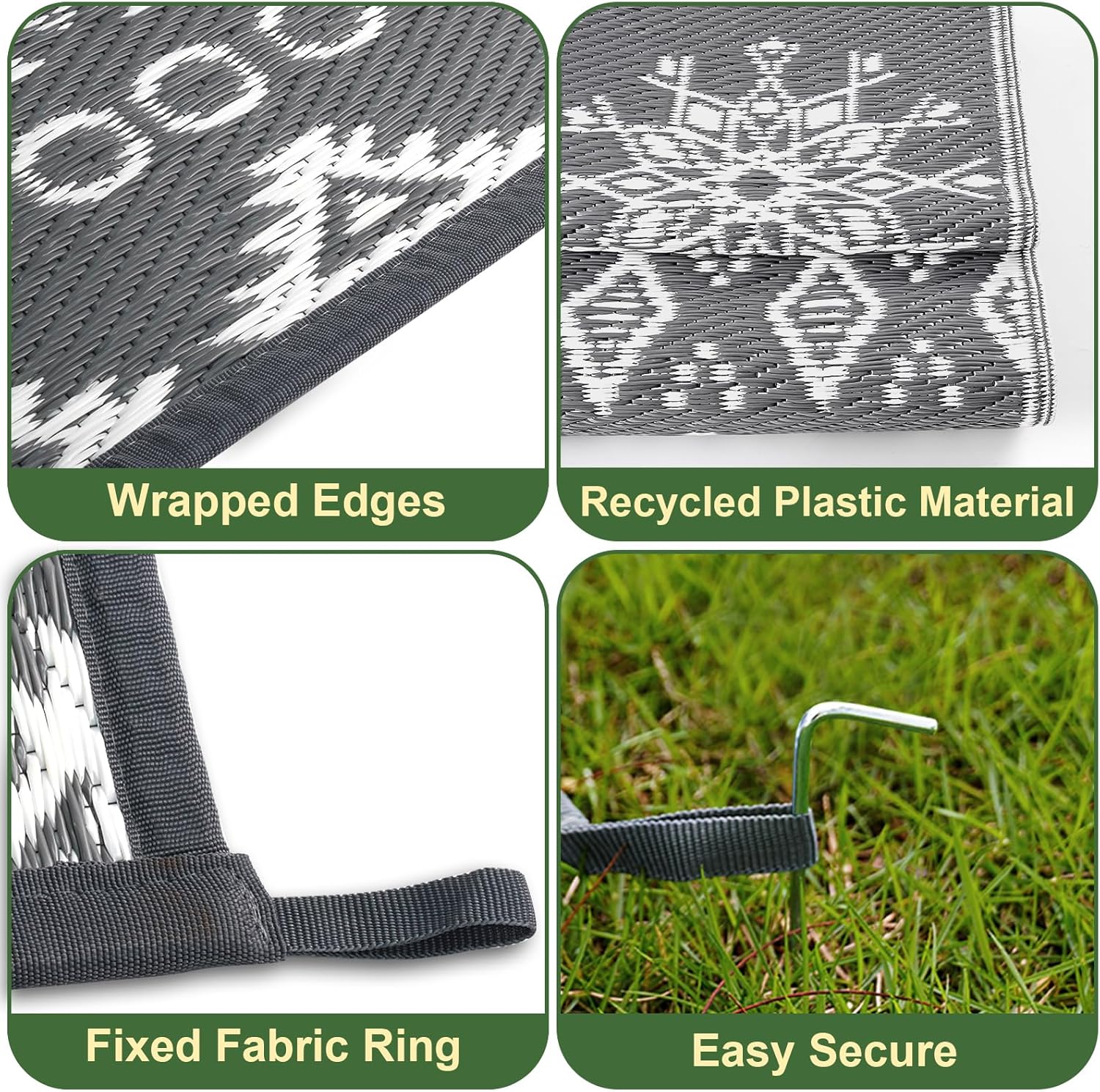 Mokani Tappeto da Esterno Reversibile 180x270cm - immagine 6