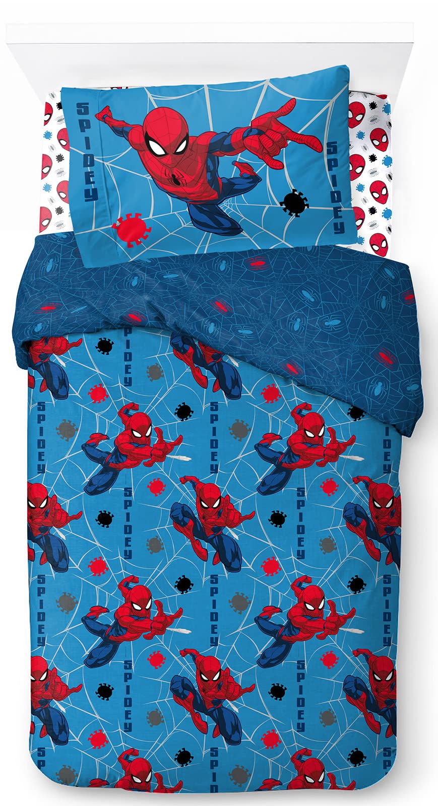 Jay Franco Marvel Spiderman Set Biancheria Letto Singolo