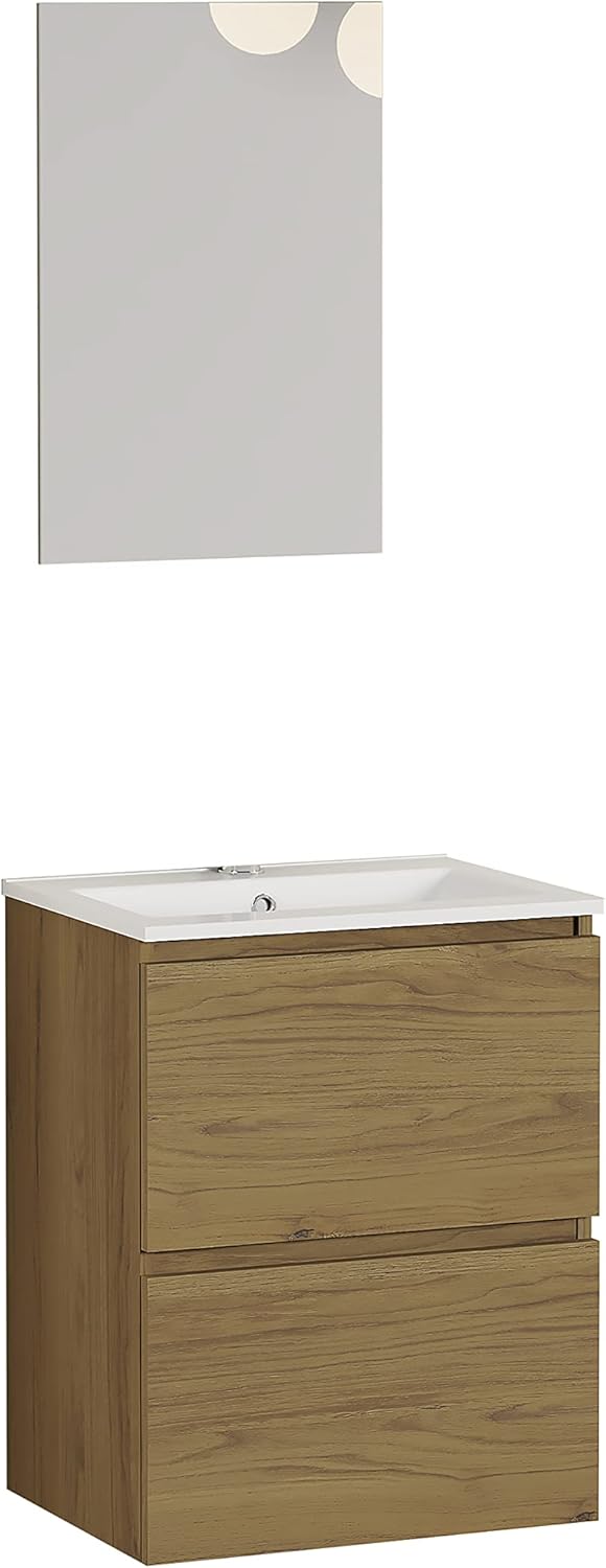 Baikal Mobile Bagno Sospeso a Parete, Rovere Vinda