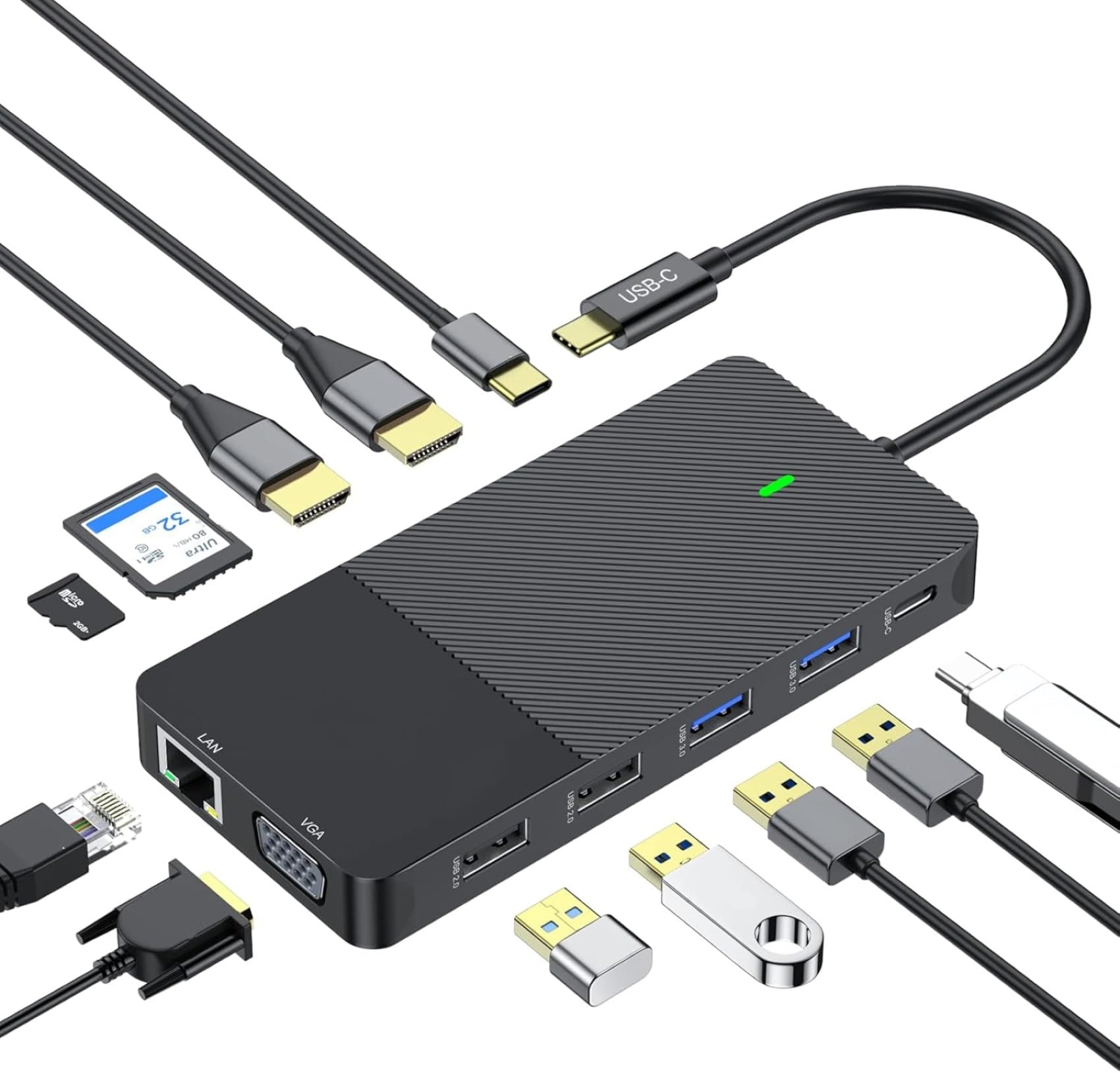 Docking Station USB-C 12 in 1