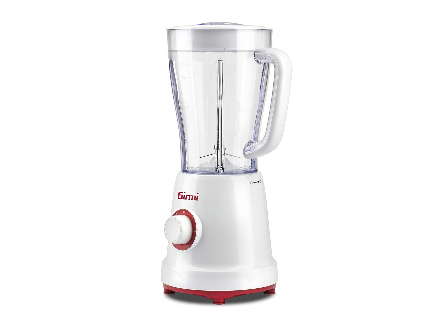 Girmi FR46 Frullatore Elettrico 1.5L, Bianco/Rosso