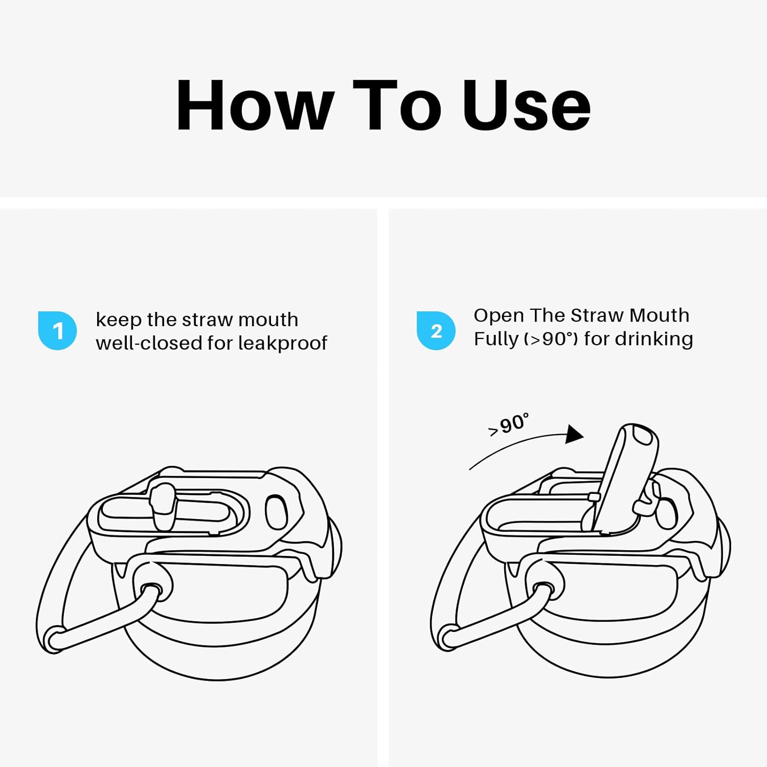 Bottle Bottle Borraccia Termica 850ml con Cannuccia, Lilla - immagine 3