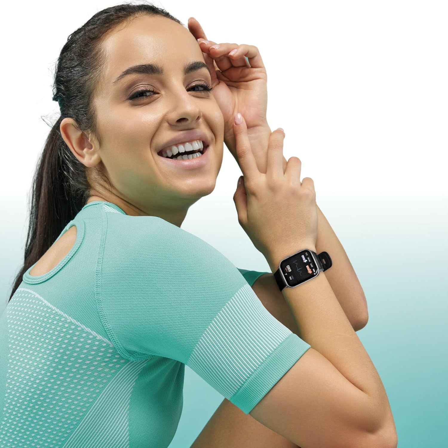 Techmade Smartwatch Tech Feel - Black Case and Strap - immagine 3