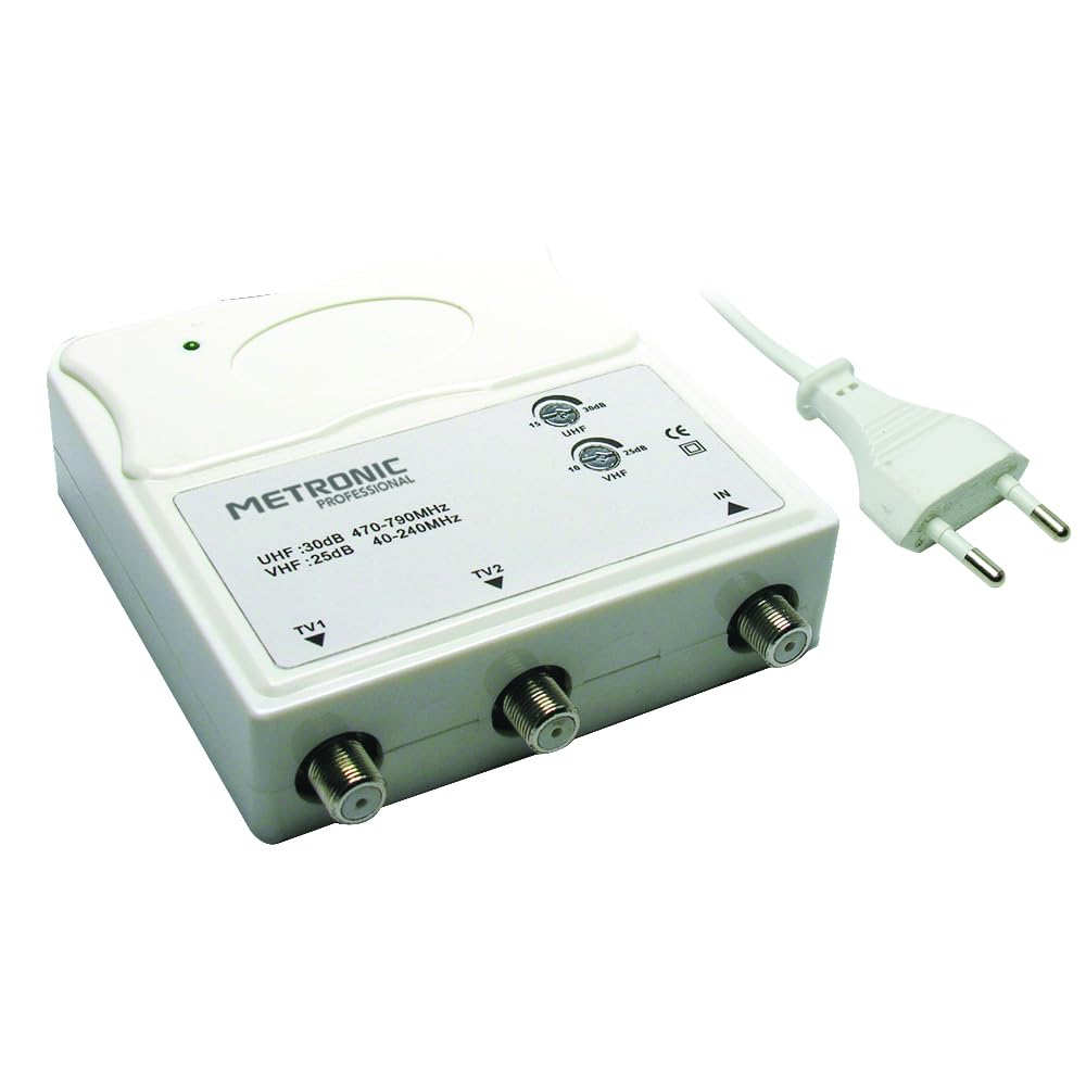 Metronic 414113 Amplificatore TV Vhf/Uhf Digitale Terrestre