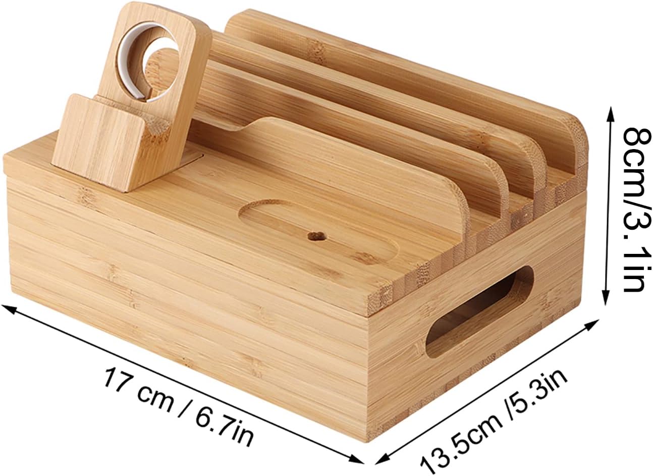 Stazione di Ricarica in Legno per Più Dispositivi - immagine 2