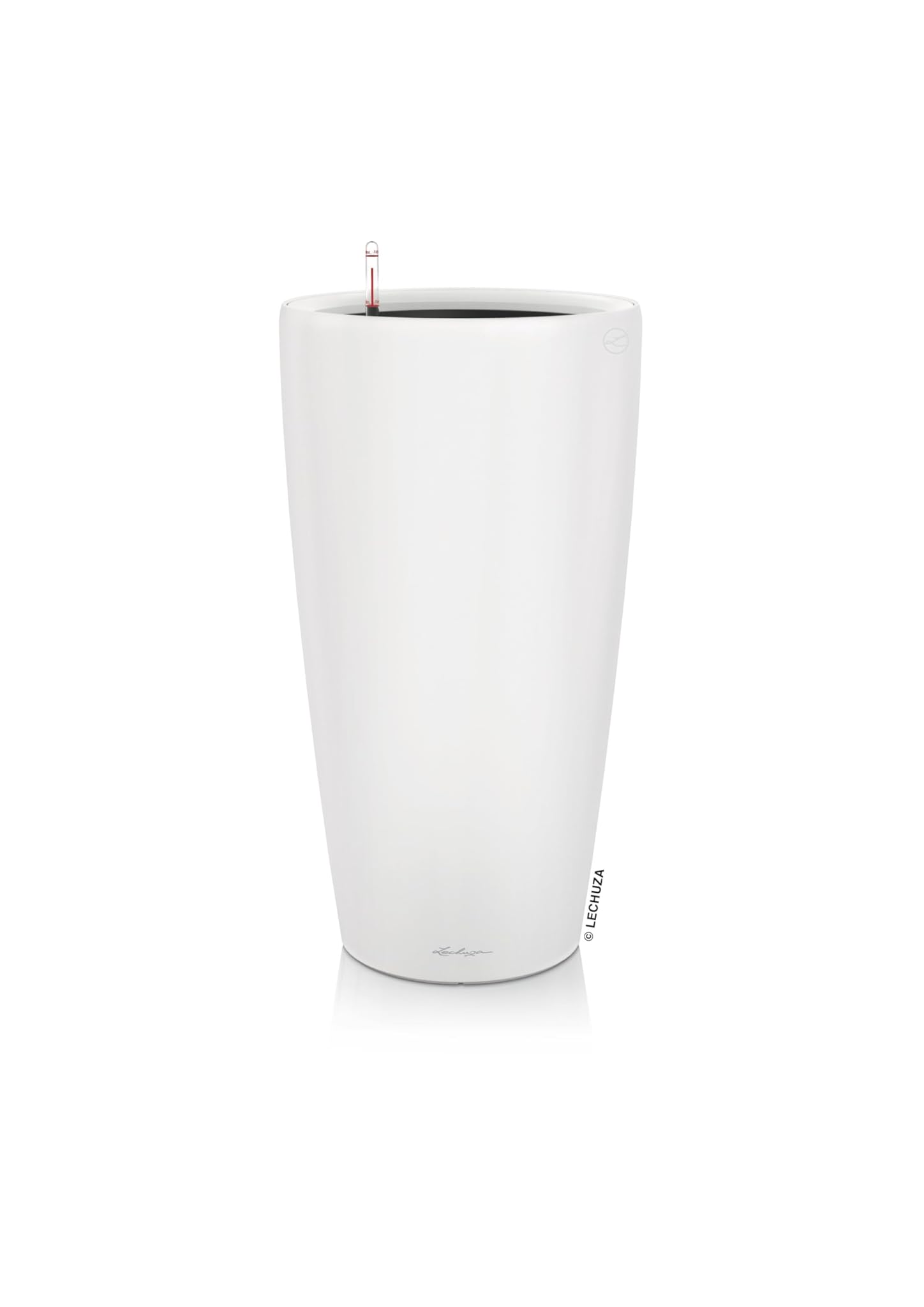 LECHUZA Rondo Premium 32 - Vaso per Piante Bianco Opaco