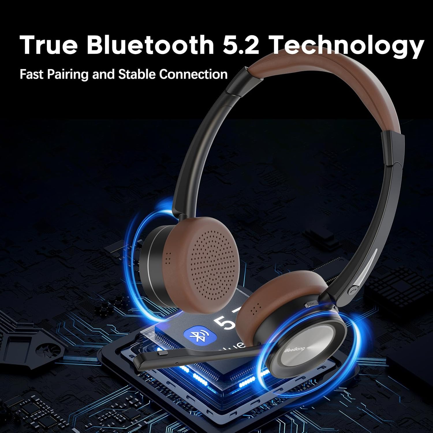 Cuffie Wireless Bluetooth con Microfono e Dongle USB - immagine 3