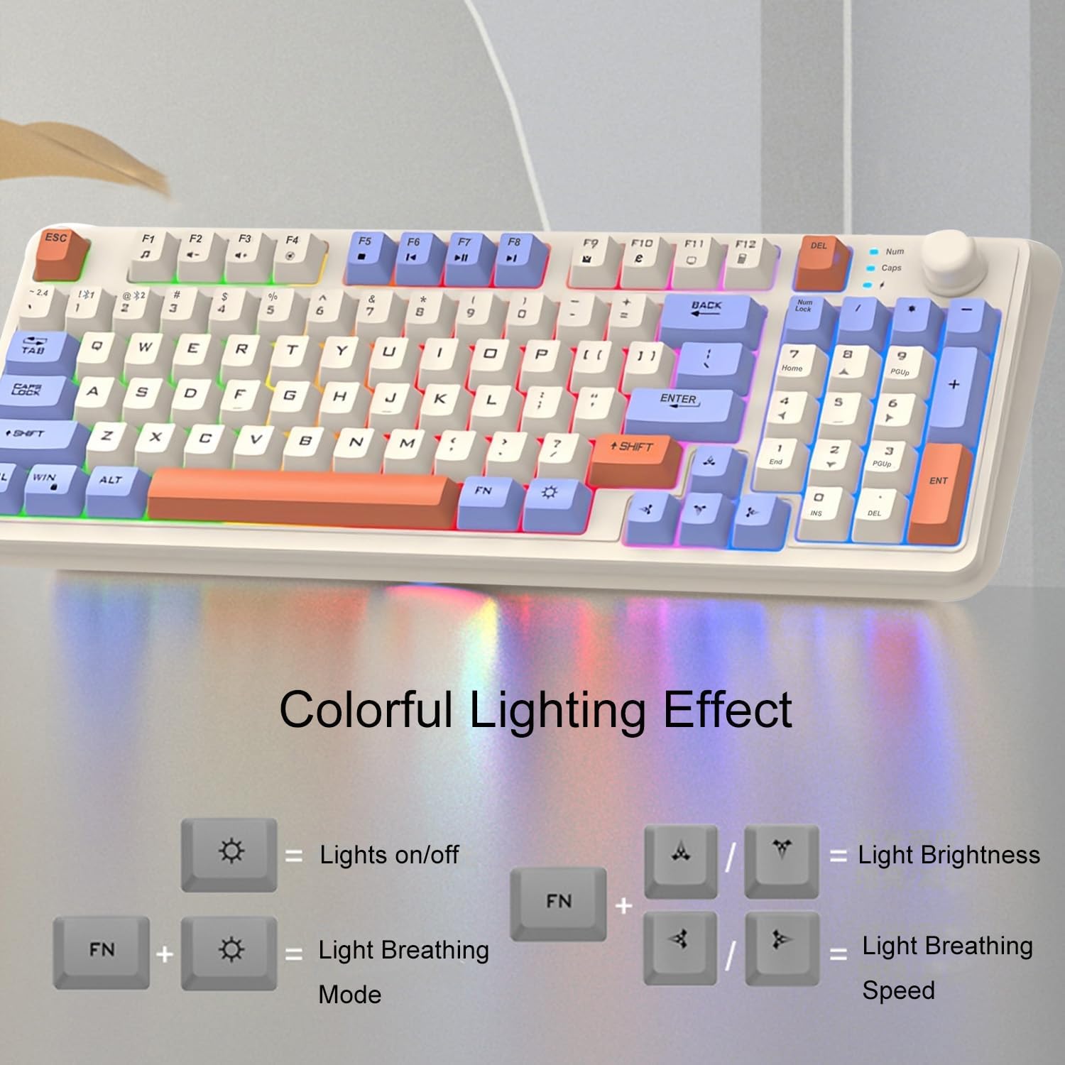 Lancoon Set Tastiera e Mouse Wireless 2.4G - immagine 3