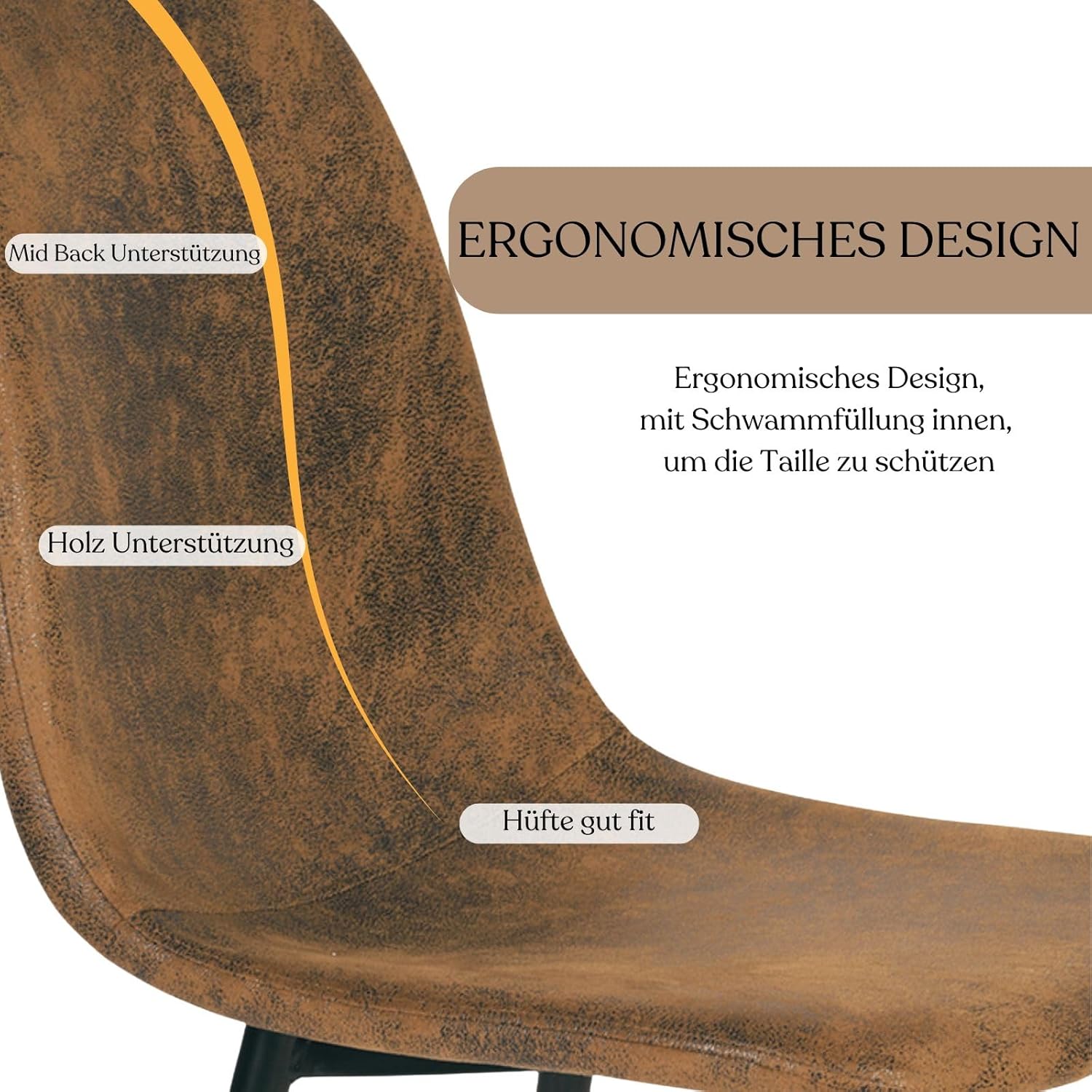 Furniturer Set 4 Sgabelli da Bar Regolabili - Velluto - immagine 4