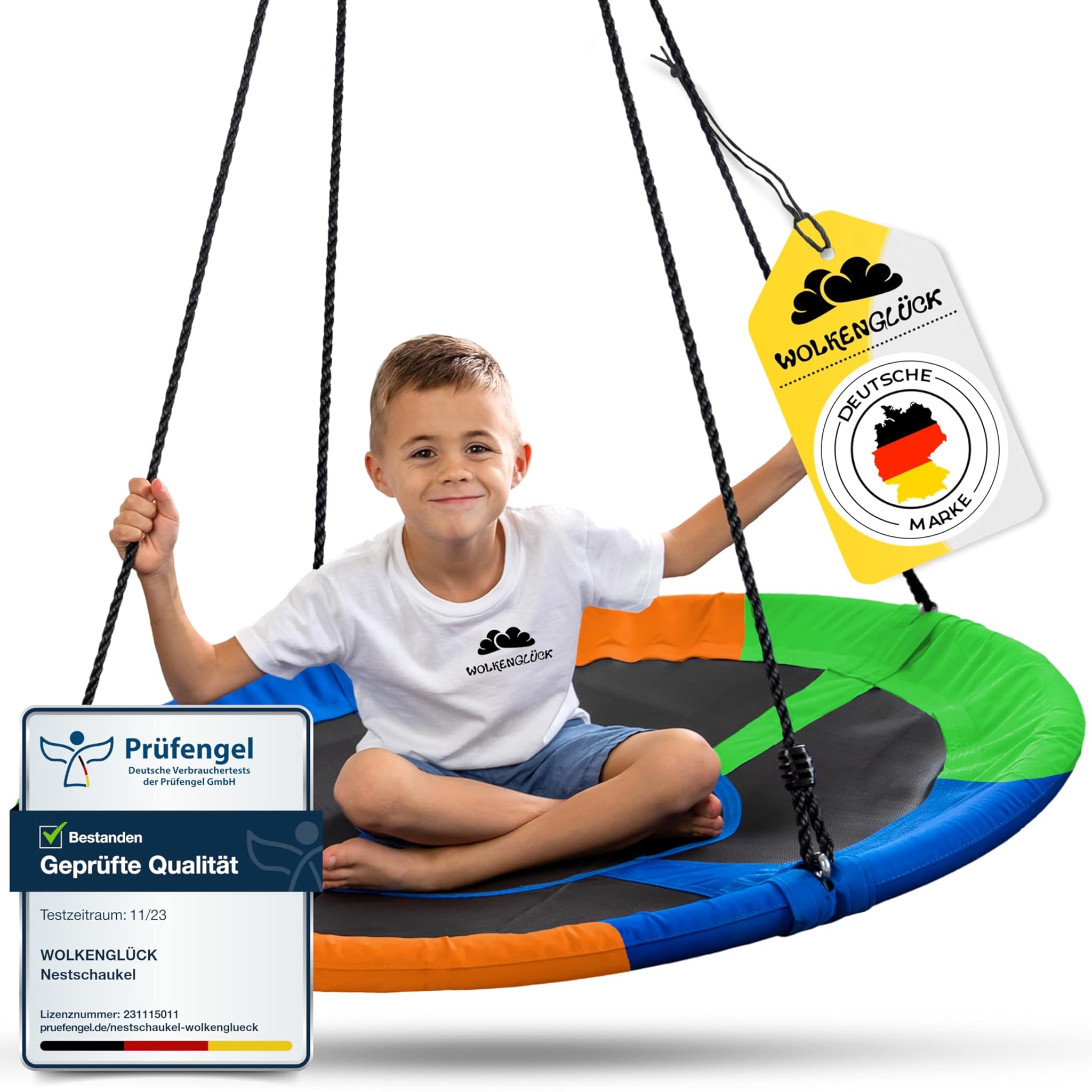 Wolkenglück® Altalena a Nido Ø 110cm - Per Interni/Esterni