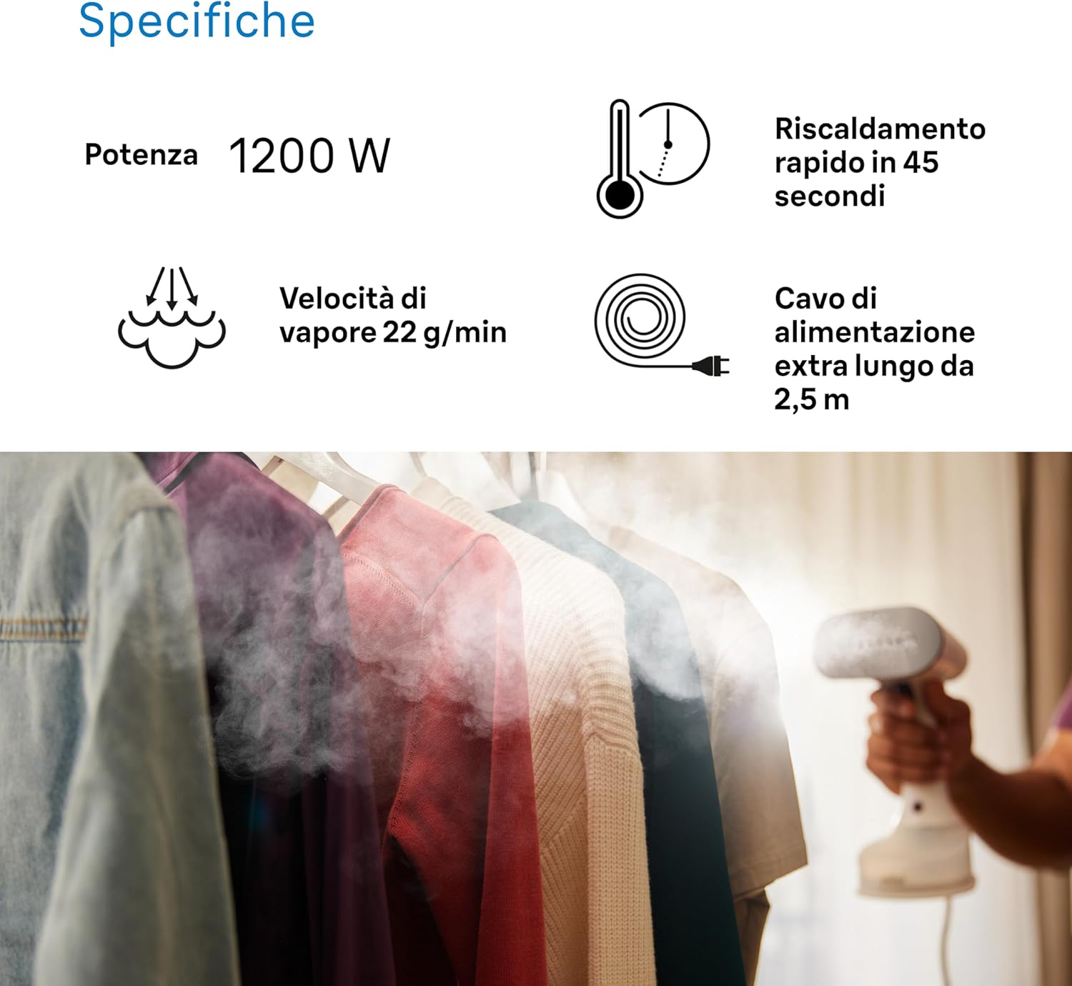 Braun QuickStyle 5 GS5011PU - Stiratore Verticale 1200W - immagine 4