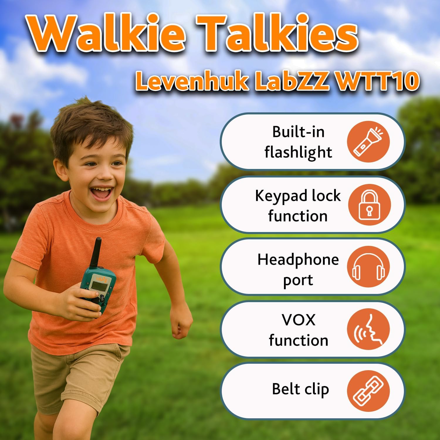 Levenhuk LabZZ WTT10 - Set Walkie-Talkie e Binocolo - immagine 3