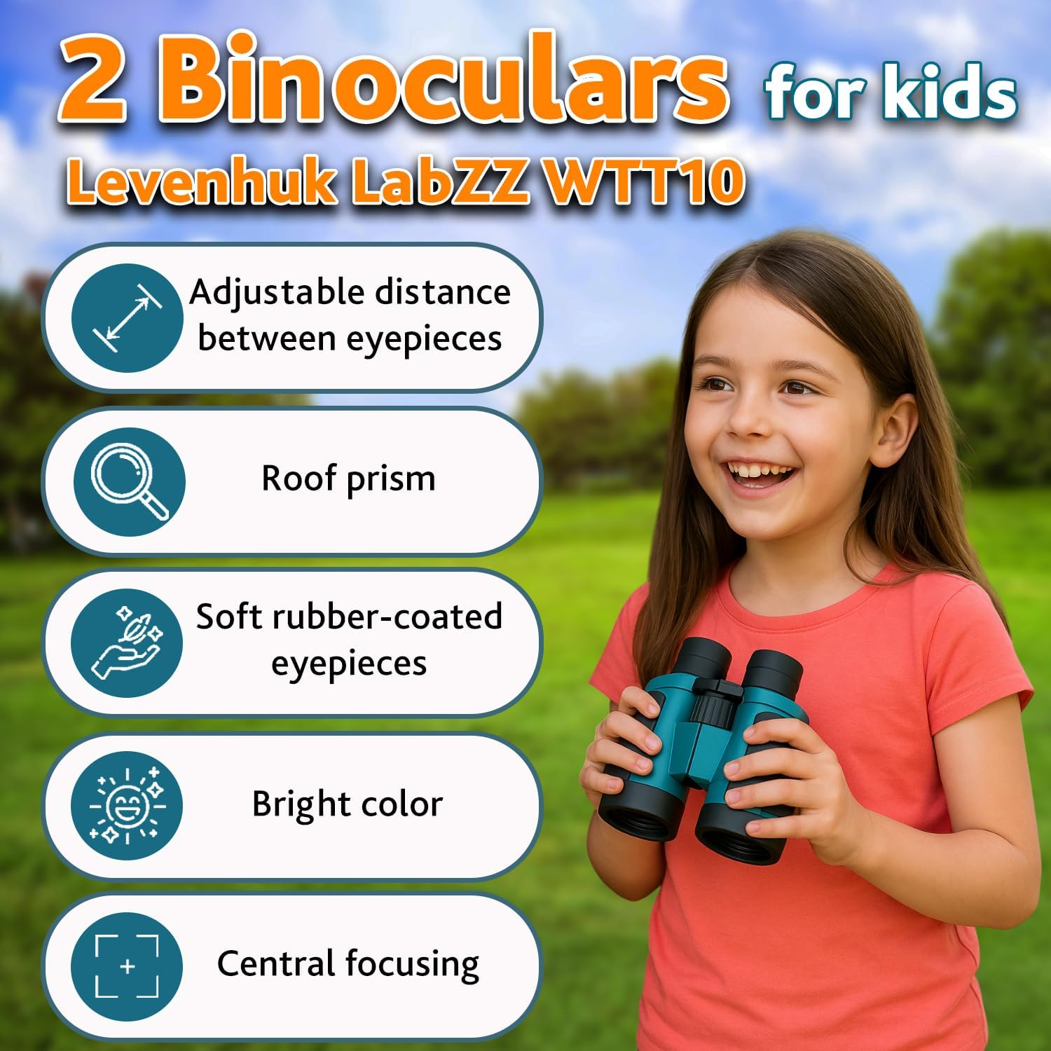 Levenhuk LabZZ WTT10 - Set Walkie-Talkie e Binocolo - immagine 4