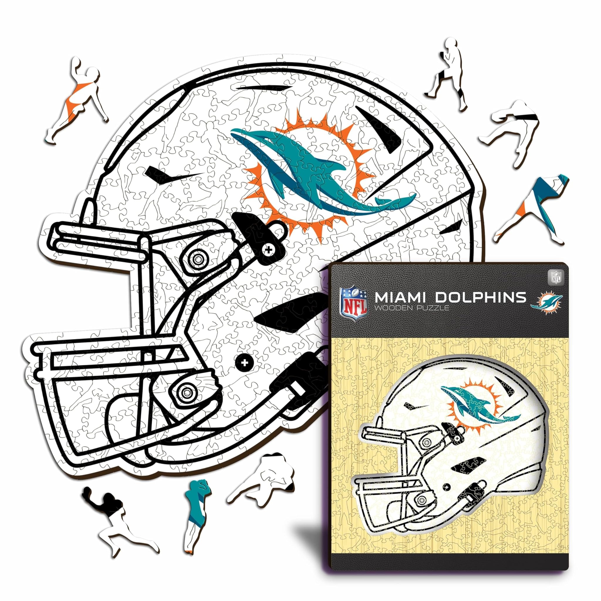 Iconic Puzzles - Puzzle in Legno 500 Pcs, Miami Dolphins