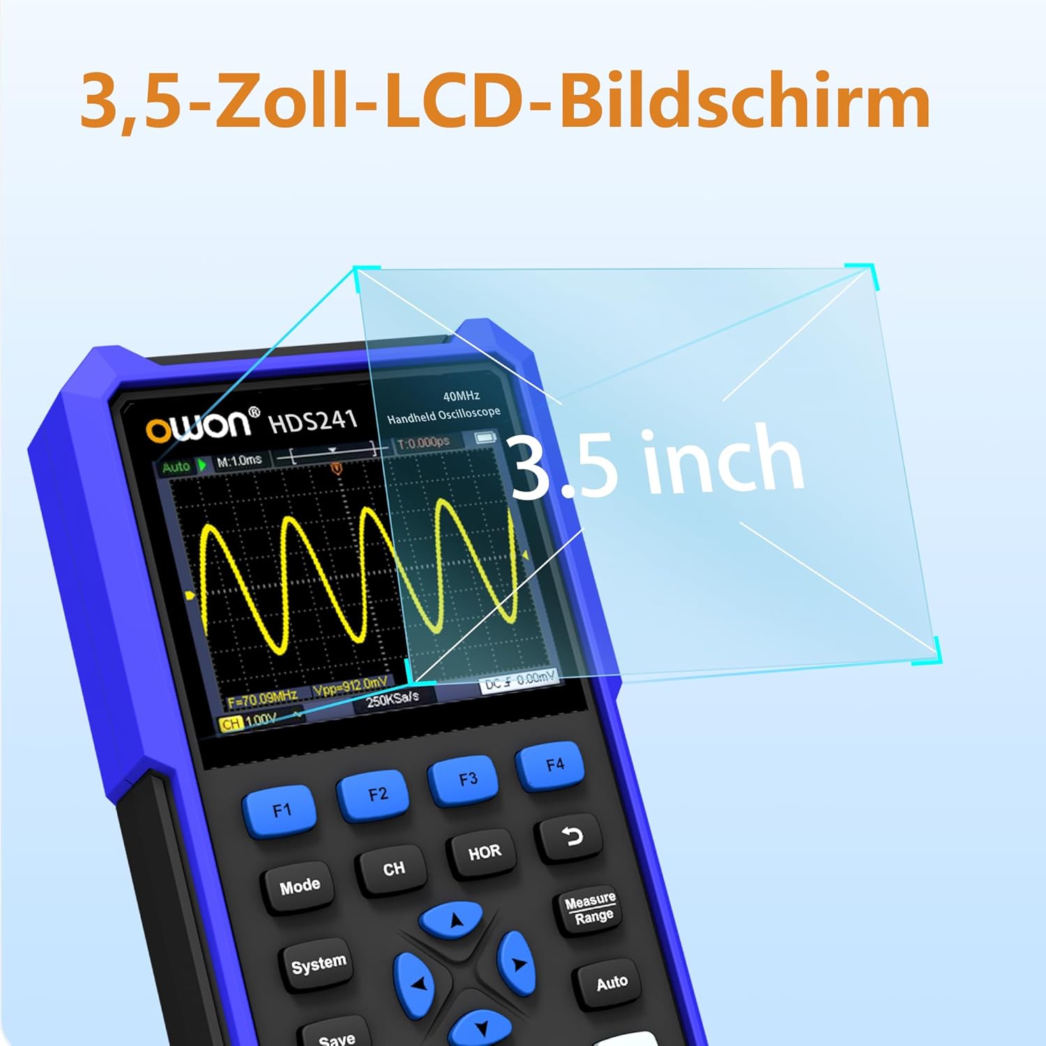 Owon Oscilloscopio Multimetro 3 in 1 HDS241 - immagine 5