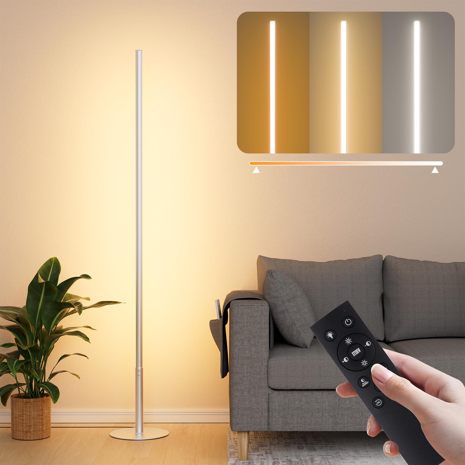 Fortand Lampada da Terra LED Dimmerabile 147CM