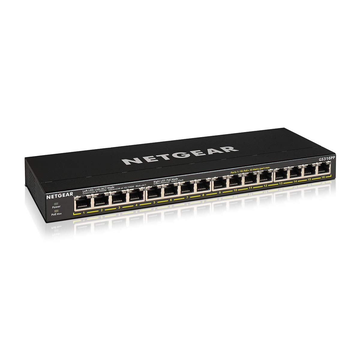Netgear GS316PP - Switch Ethernet PoE 16 Porte Unmanaged