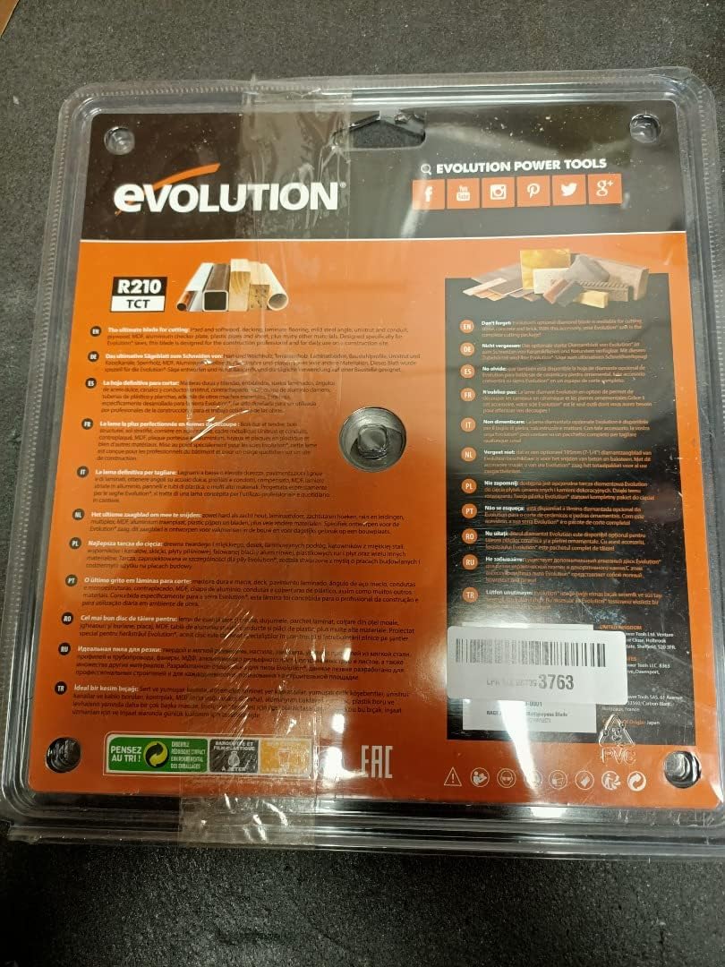 Evolution Power Tools RAGE Lama Multiuso 210 mm | Velz