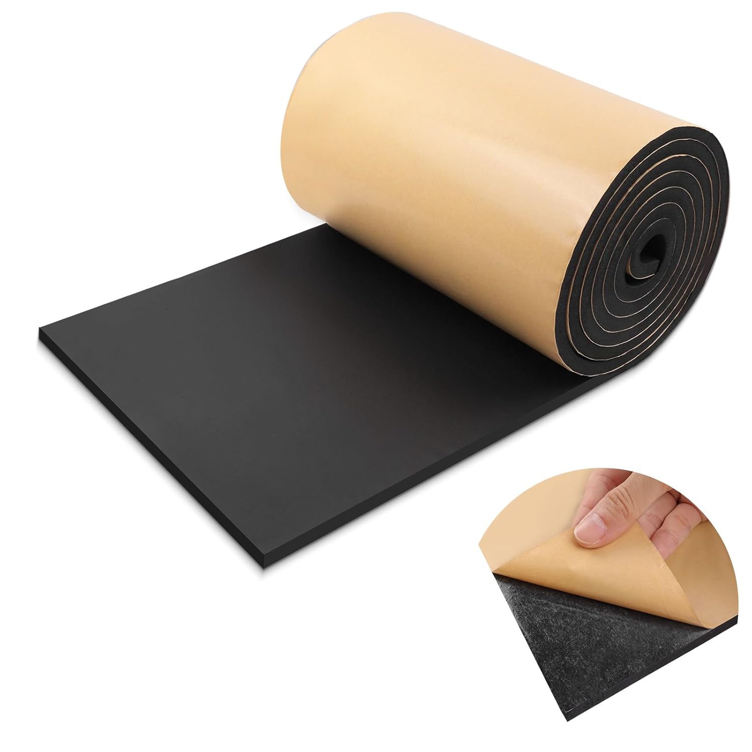 Rotolo di Schiuma Adesivo Multifunzionale Nero - immagine 1