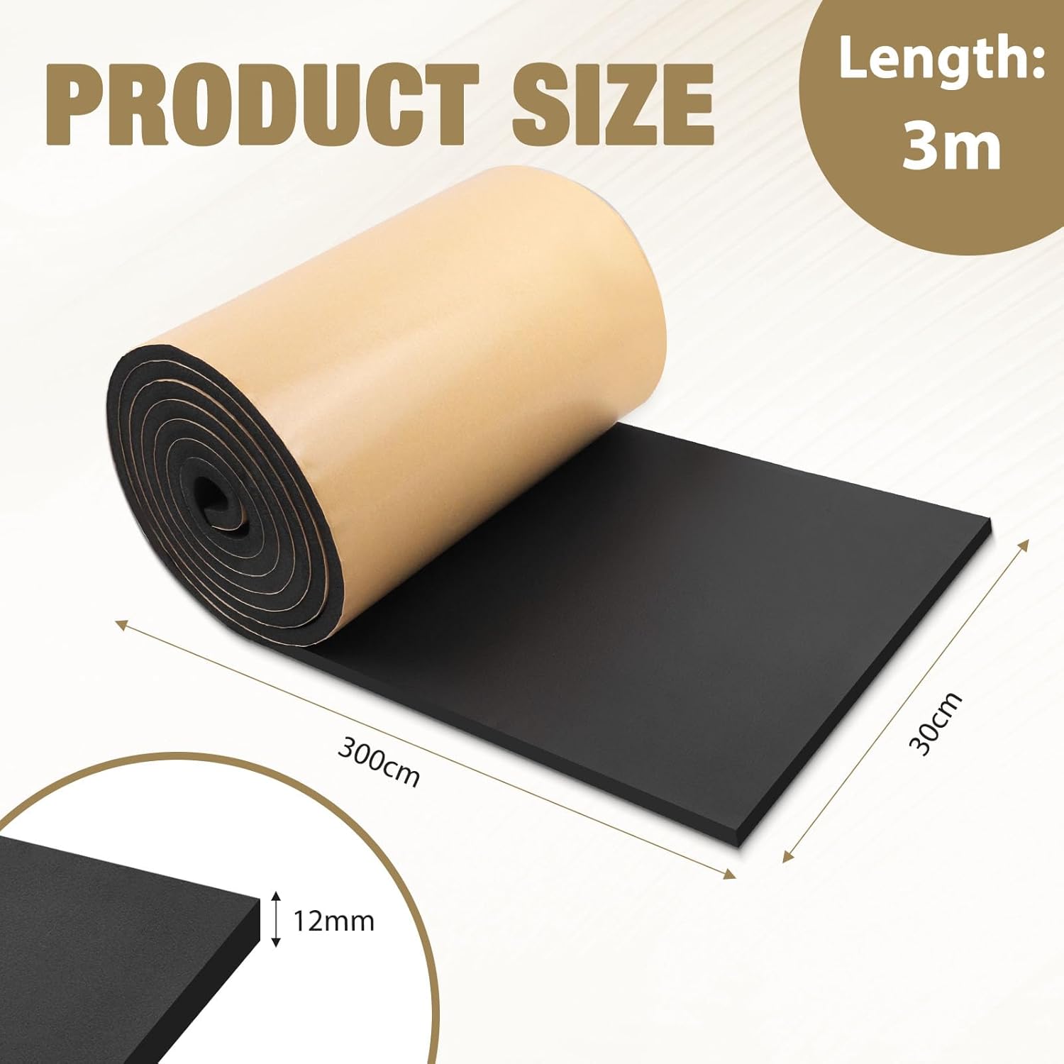 Rotolo di Schiuma Adesivo Multifunzionale Nero - immagine 2