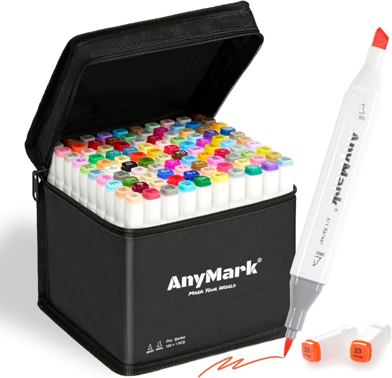 Anymark Pennarelli ad Alcool Doppia Punta - 100+1 Colori - immagine 1