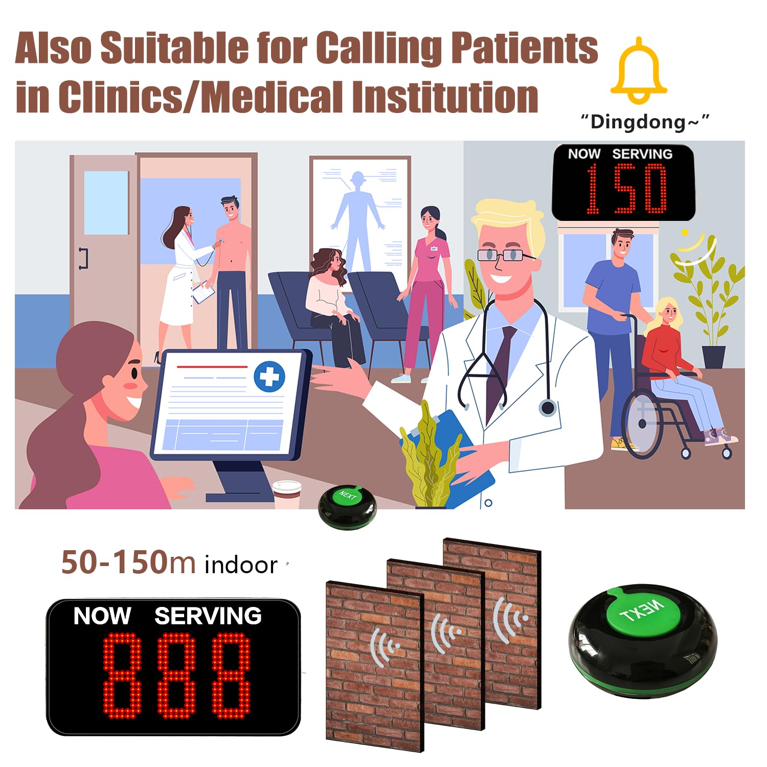 Display Eliminacode 3 Cifre con Telecomando - immagine 2