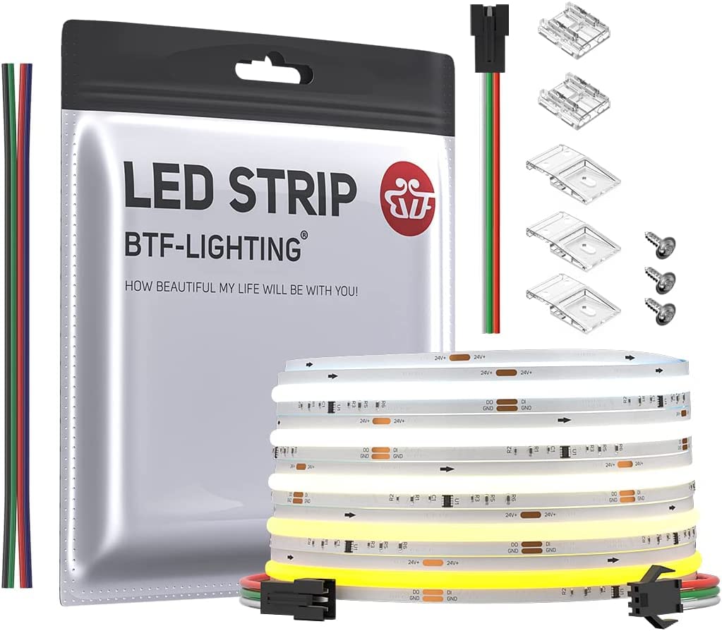 Btf-lighting FCOB COB Striscia LED Indirizzabile 5M