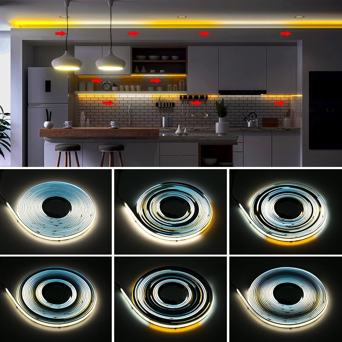 Btf-lighting FCOB COB Striscia LED Indirizzabile 5M - immagine 3