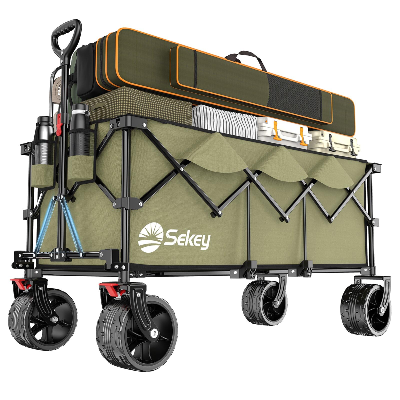 Sekey Carrello Spiaggia XXXL Pieghevole 300L 200KG