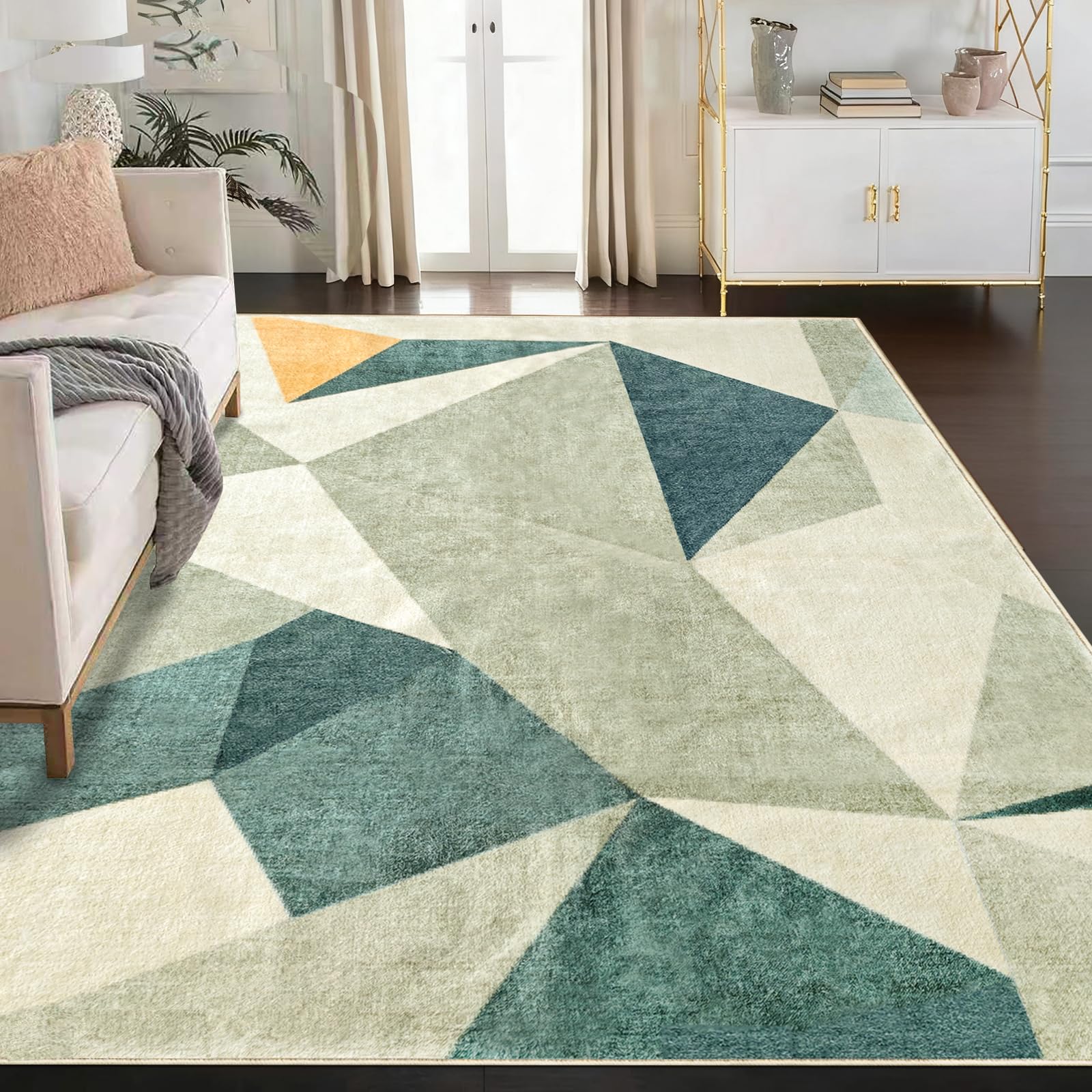 Tappeto Moderno Geometrico Lavabile 120x180cm