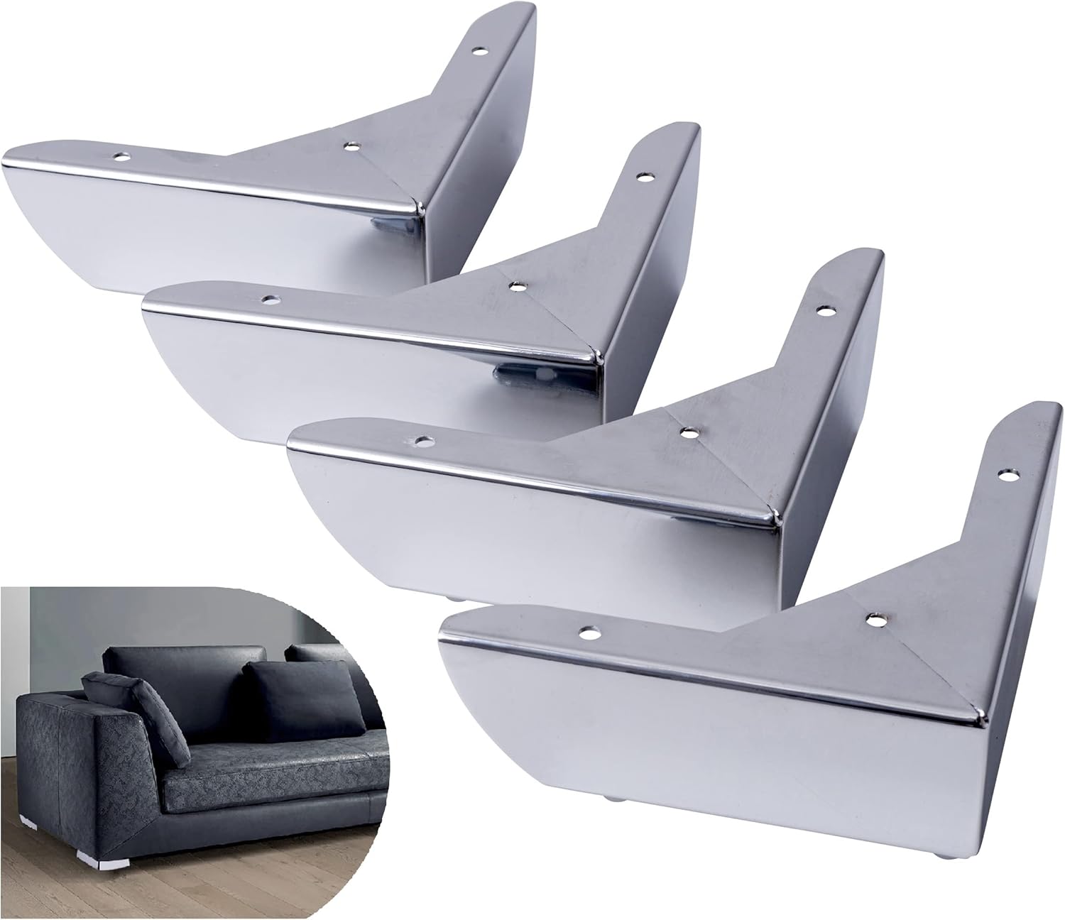 Ipea Piedini per Mobili e Divani MALIBÙ 50mm - immagine 1