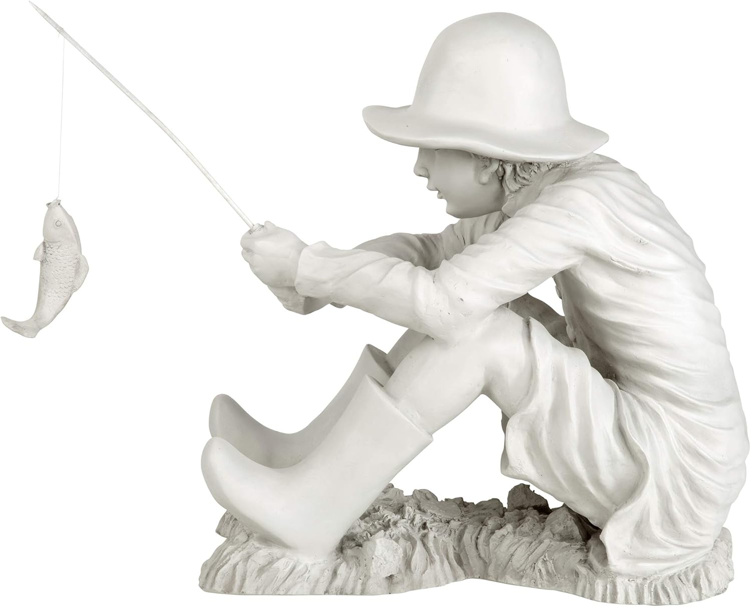 Design Toscano Statua da Giardino 'A pesca', 43cm - immagine 4