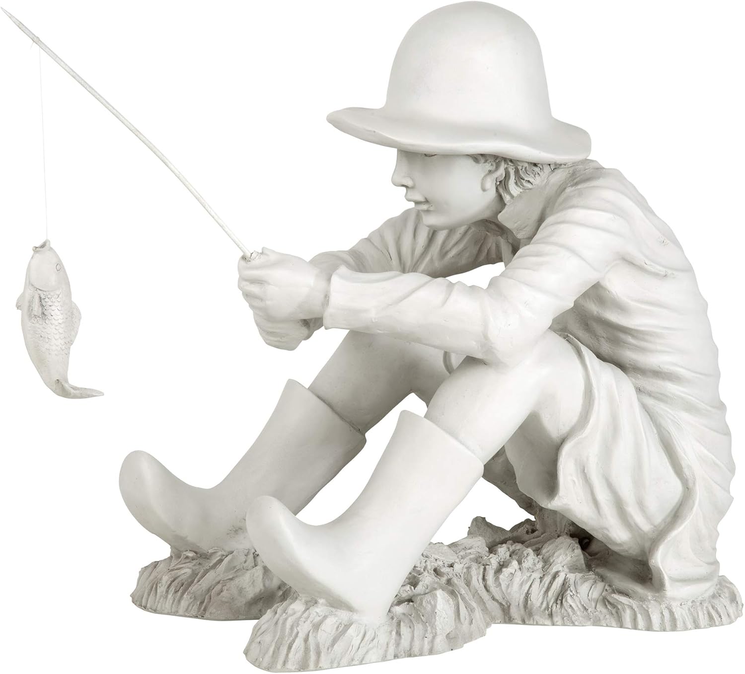 Design Toscano Statua da Giardino 'A pesca', 43cm - immagine 5