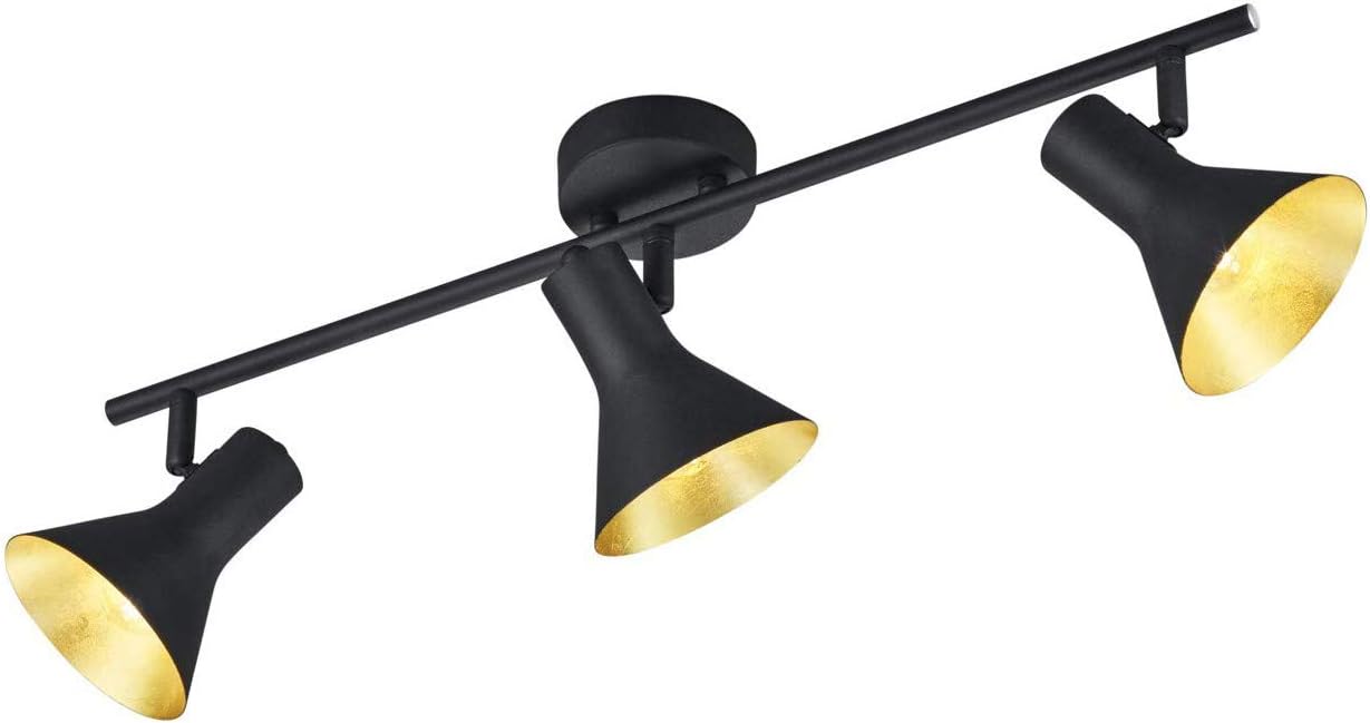 Reality R80163002 Faretto Lampada in Metallo, Nero/Oro - immagine 1