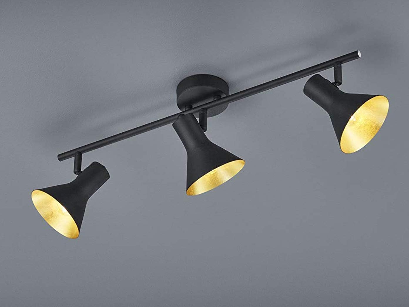 Reality R80163002 Faretto Lampada in Metallo, Nero/Oro - immagine 2