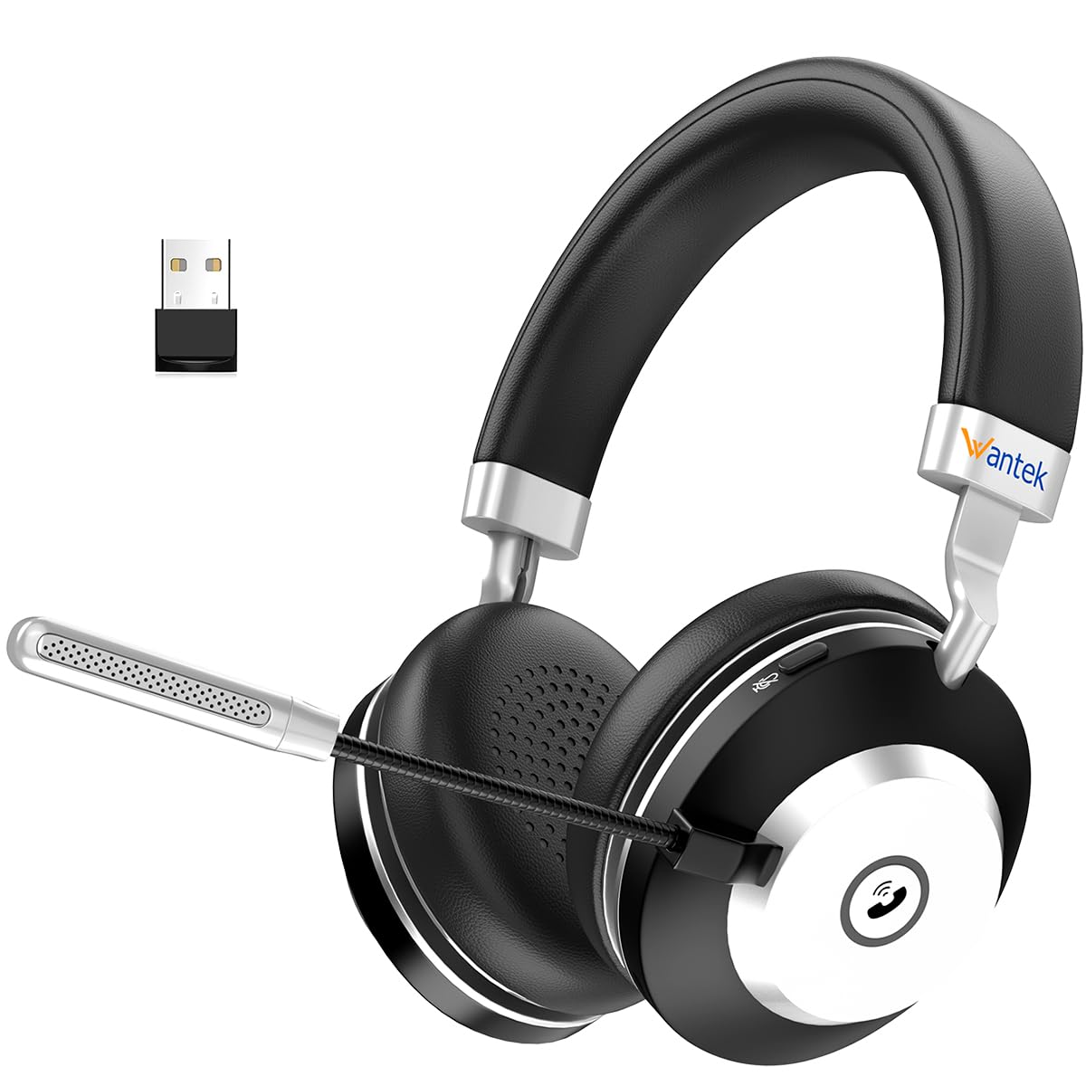 Wantek Cuffie Wireless Bluetooth con Microfono Dongle USB