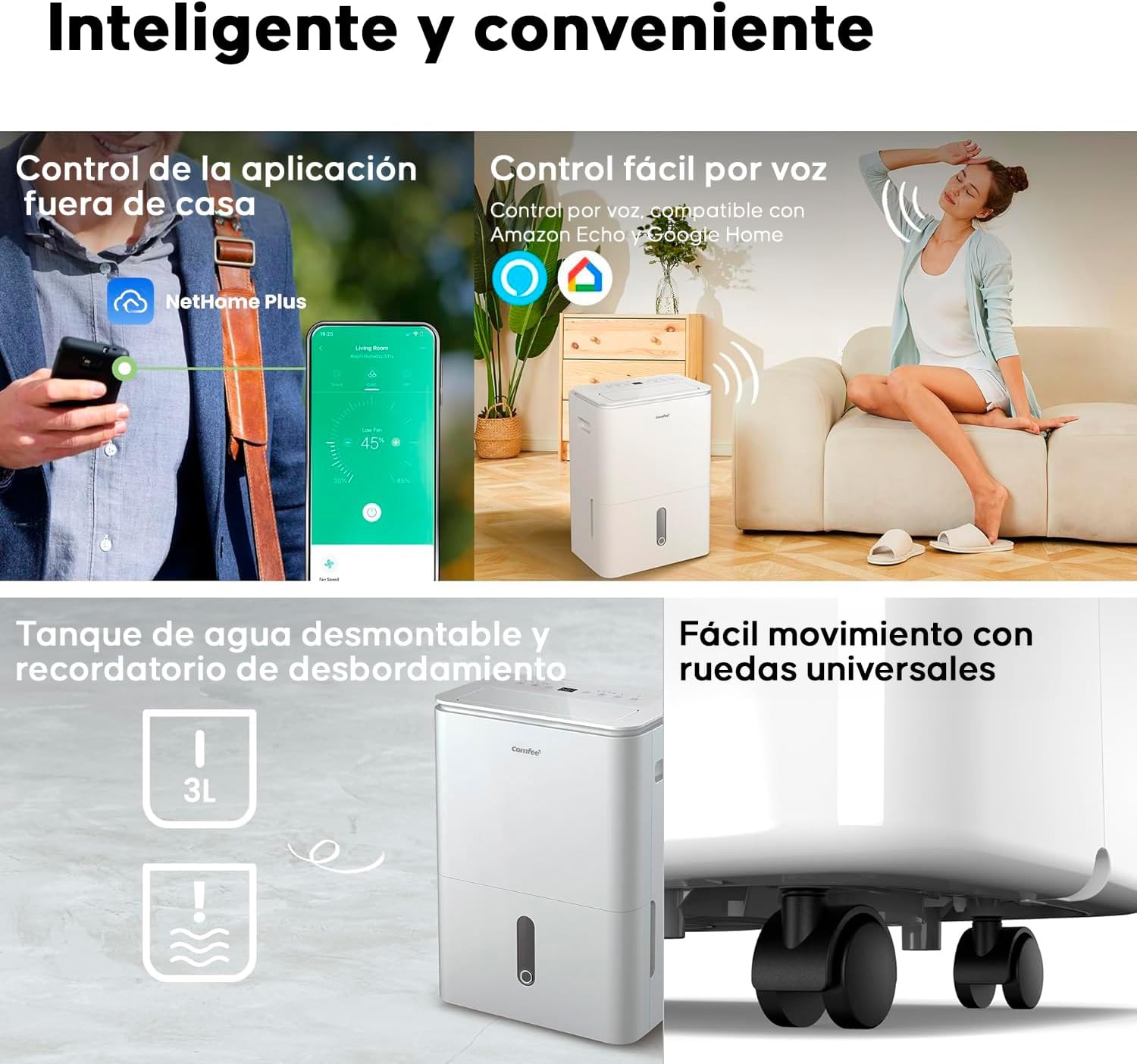 COMFEE Deumidificatore 2-IN-1 20L/Giorno Easy Dry 20 - immagine 6