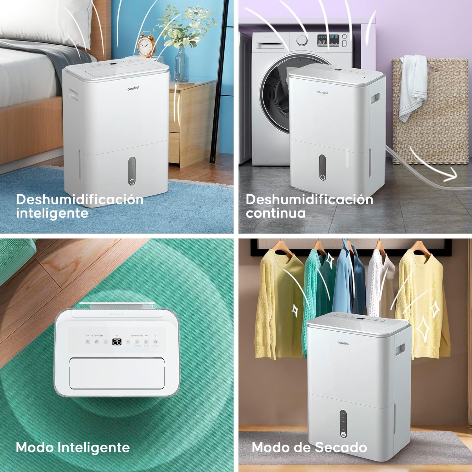 COMFEE Deumidificatore 2-IN-1 20L/Giorno Easy Dry 20 - immagine 7