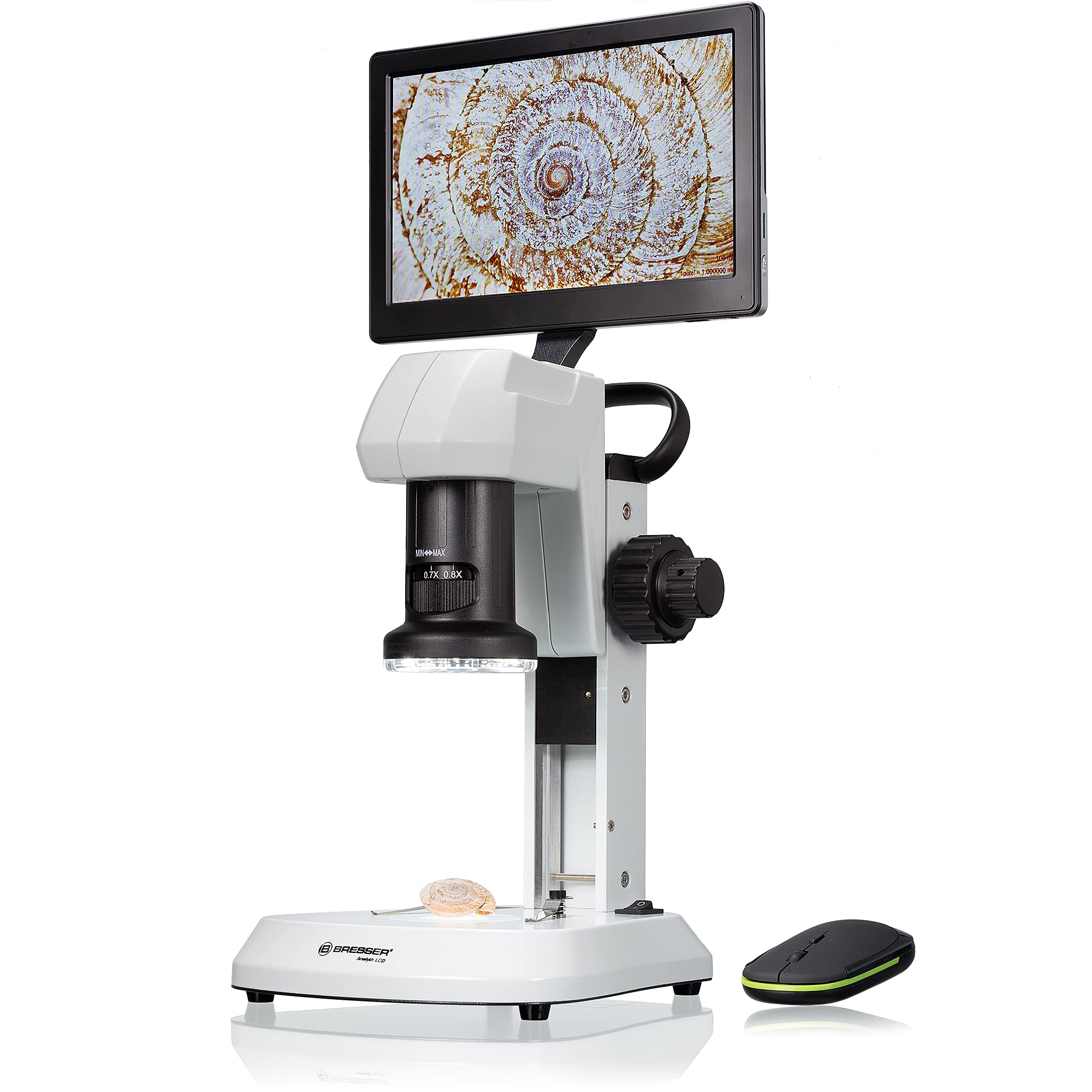 Bresser Microscopio LCD con Luce Continua e Zoom